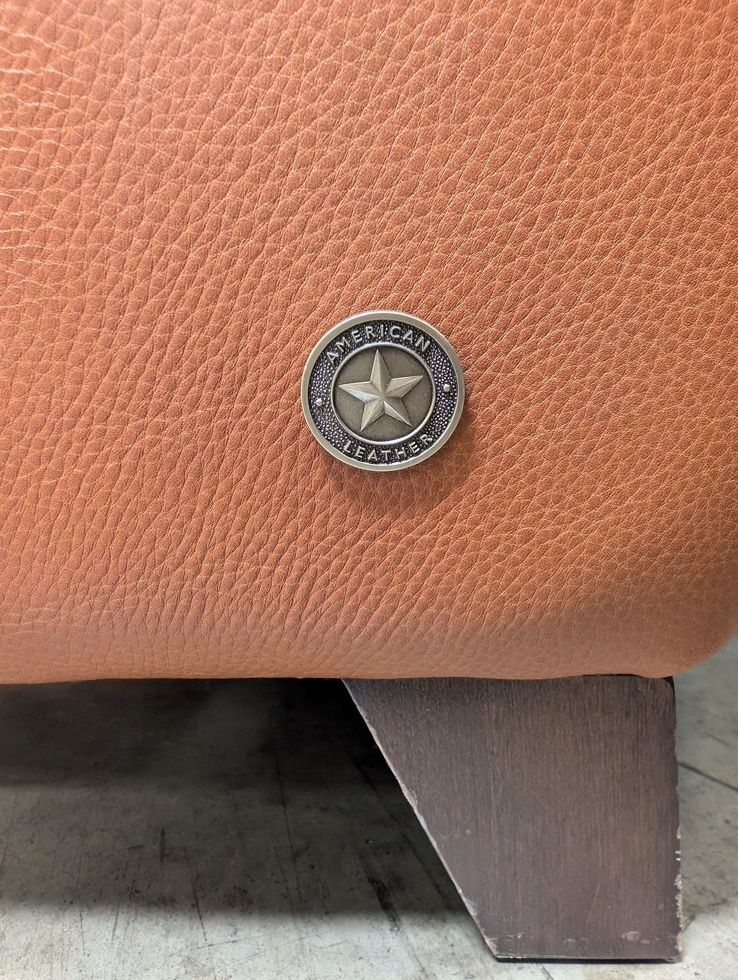 American Leather Gavin Recliner in Cognac Leather