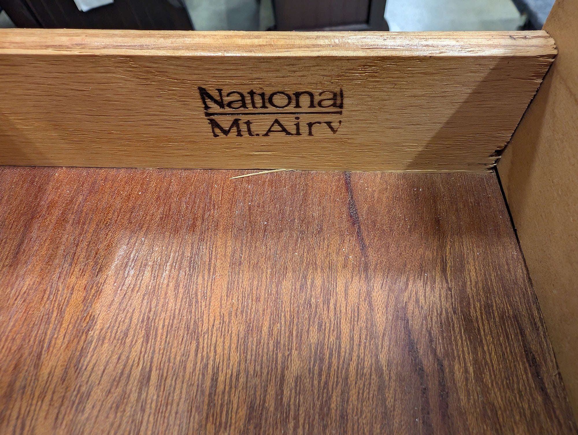 National Mt. Airy Wood Desk with Parquet Top