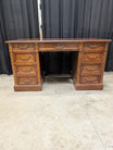 National Mt. Airy Wood Desk with Parquet Top