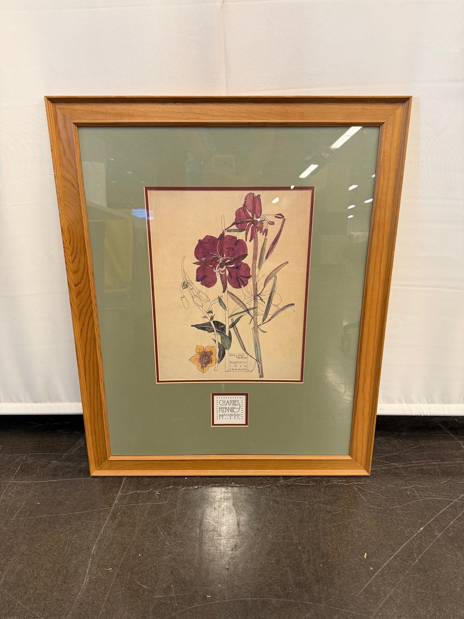 Charles Rennie Mackintosh Willow Herb Framed Art