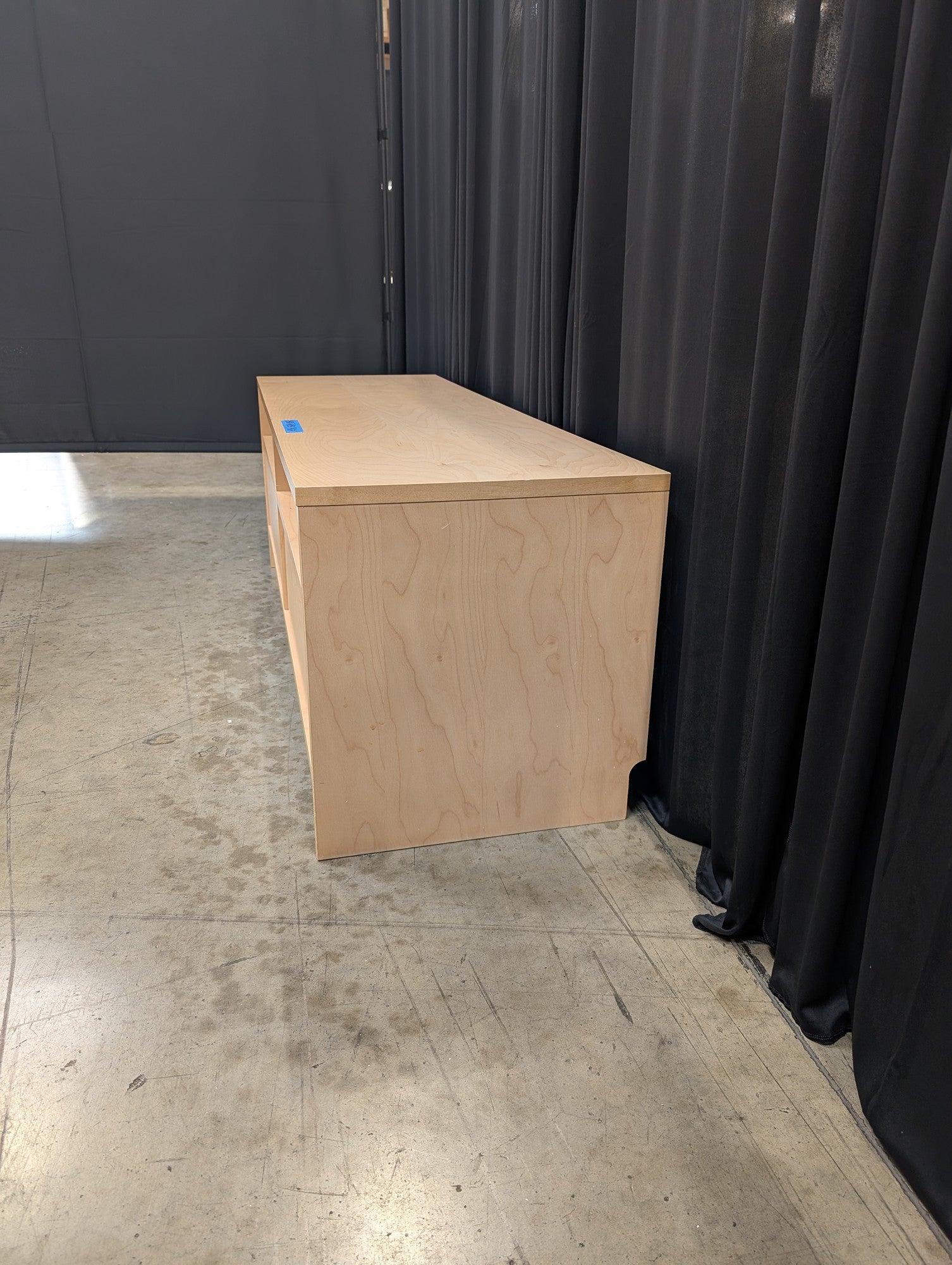 Light Wood Veneer TV Stand with Drawers