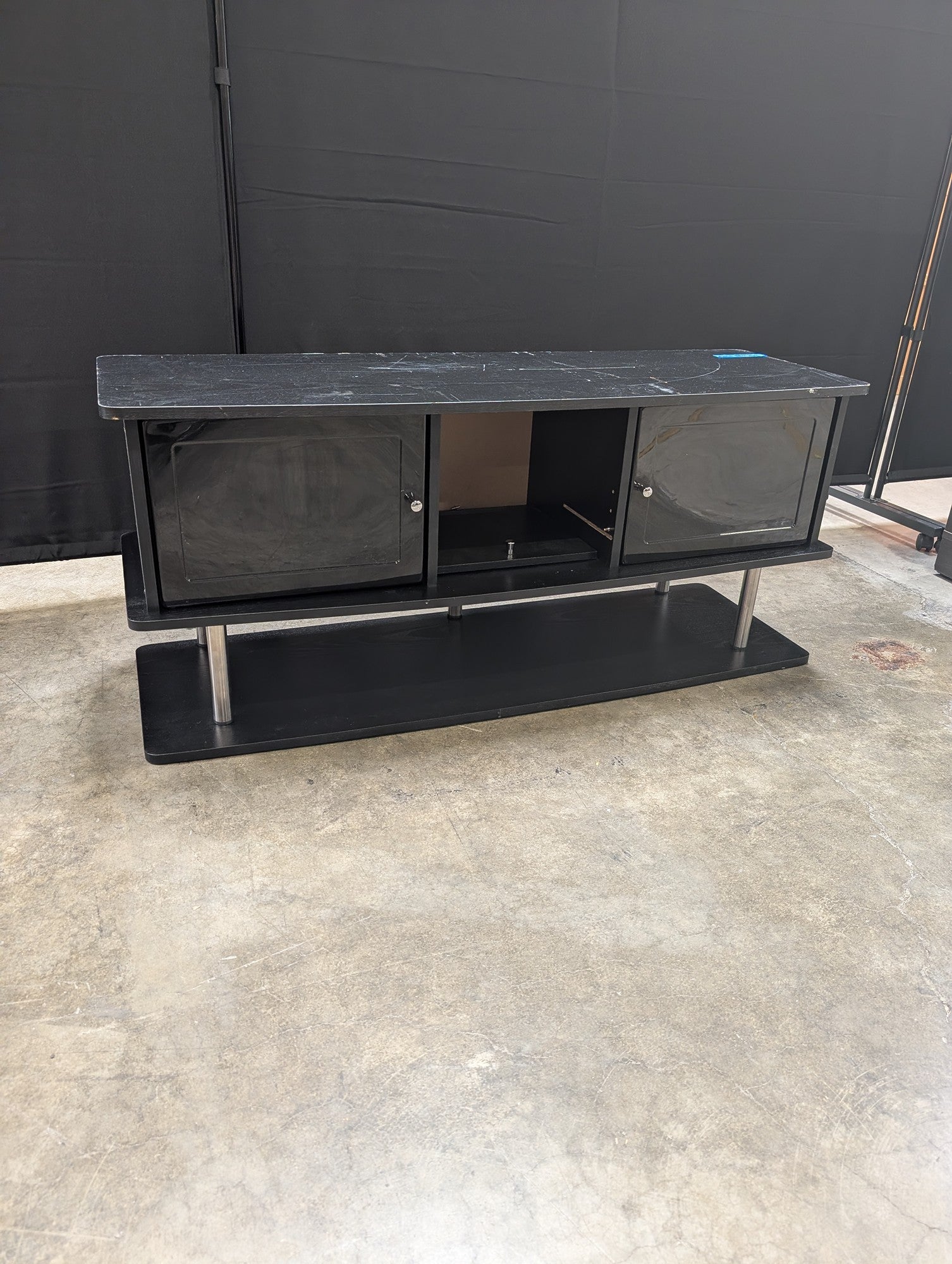 Modern Black Media Console Storage