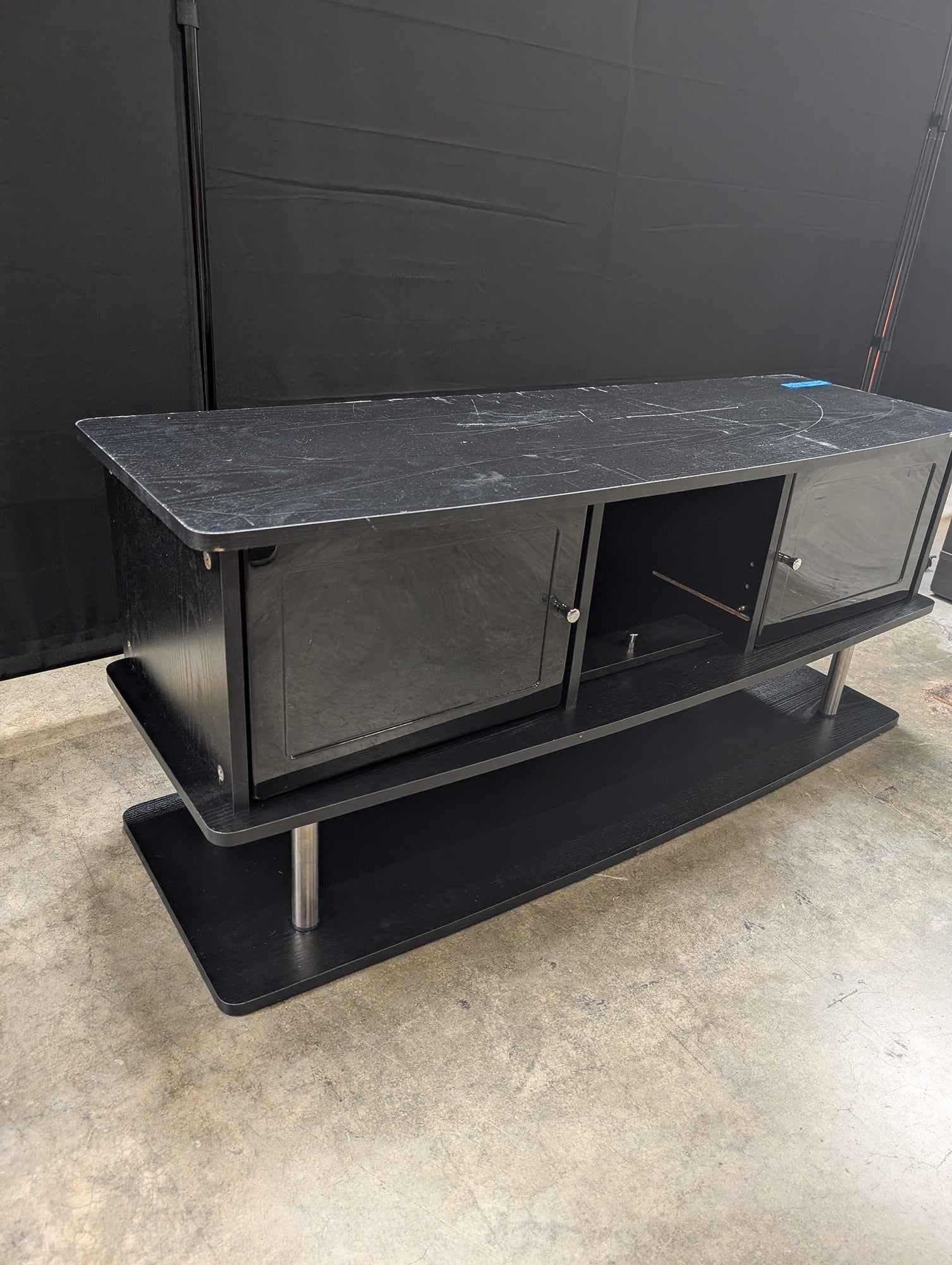 Modern Black Media Console Storage