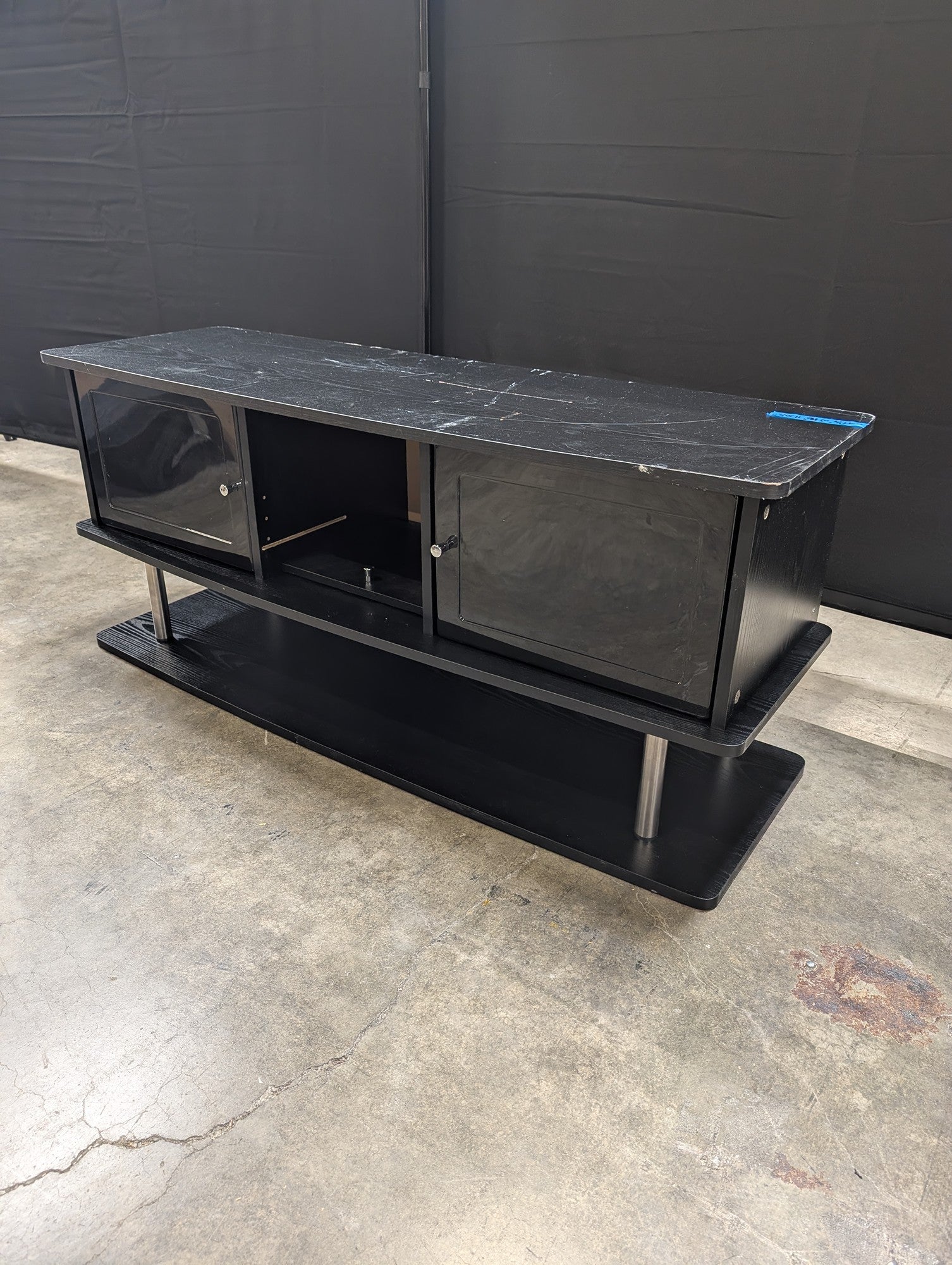 Modern Black Media Console Storage