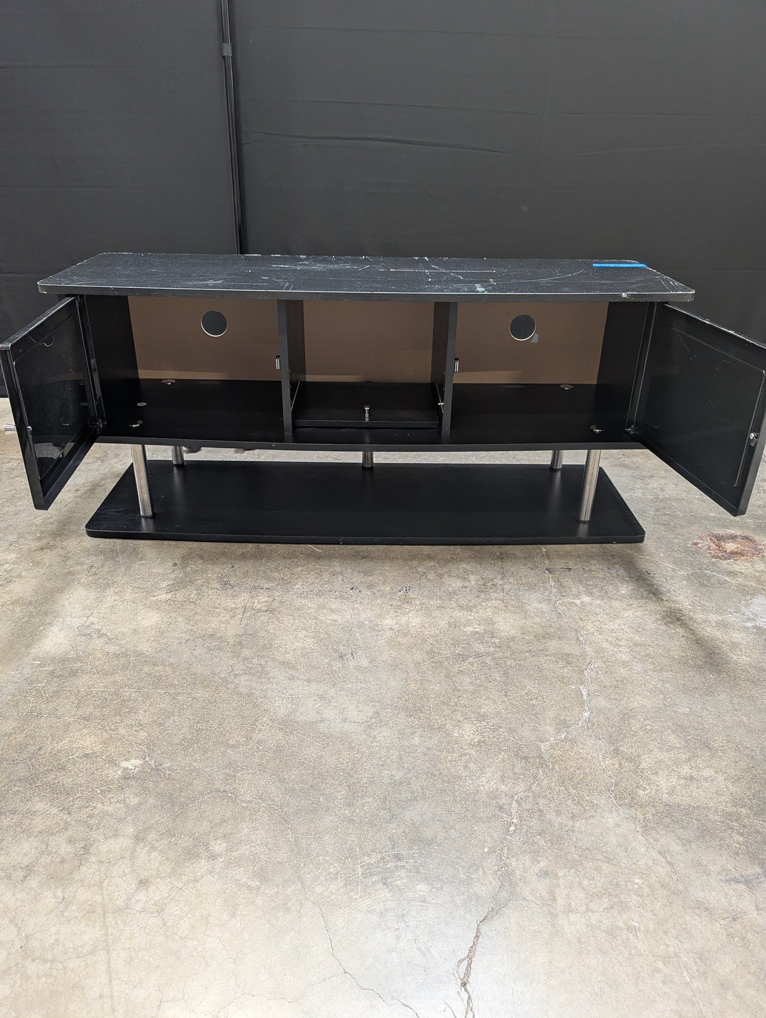 Modern Black Media Console Storage