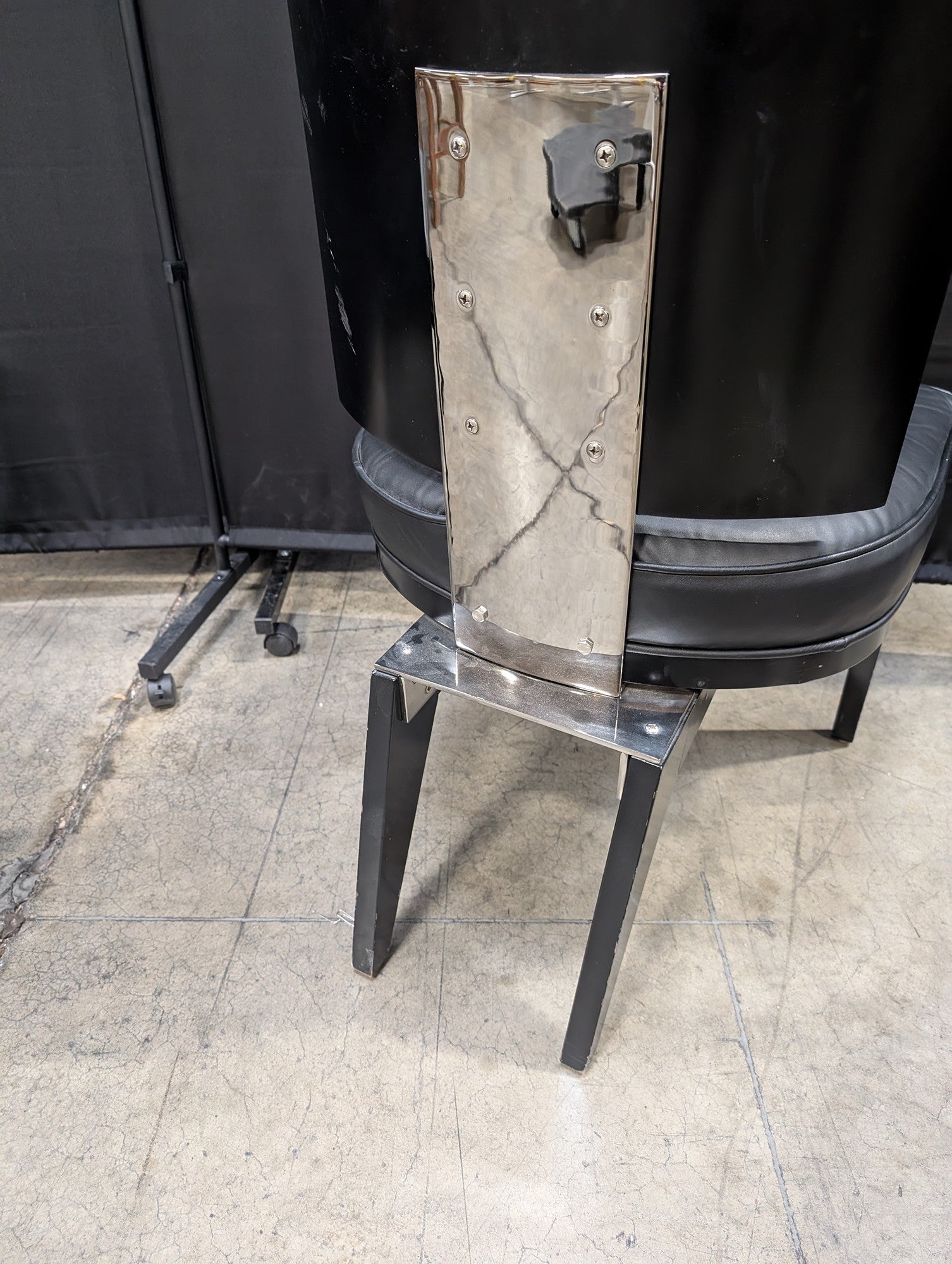 Contemporary Black Upholstered Dining Chairs Set of Two