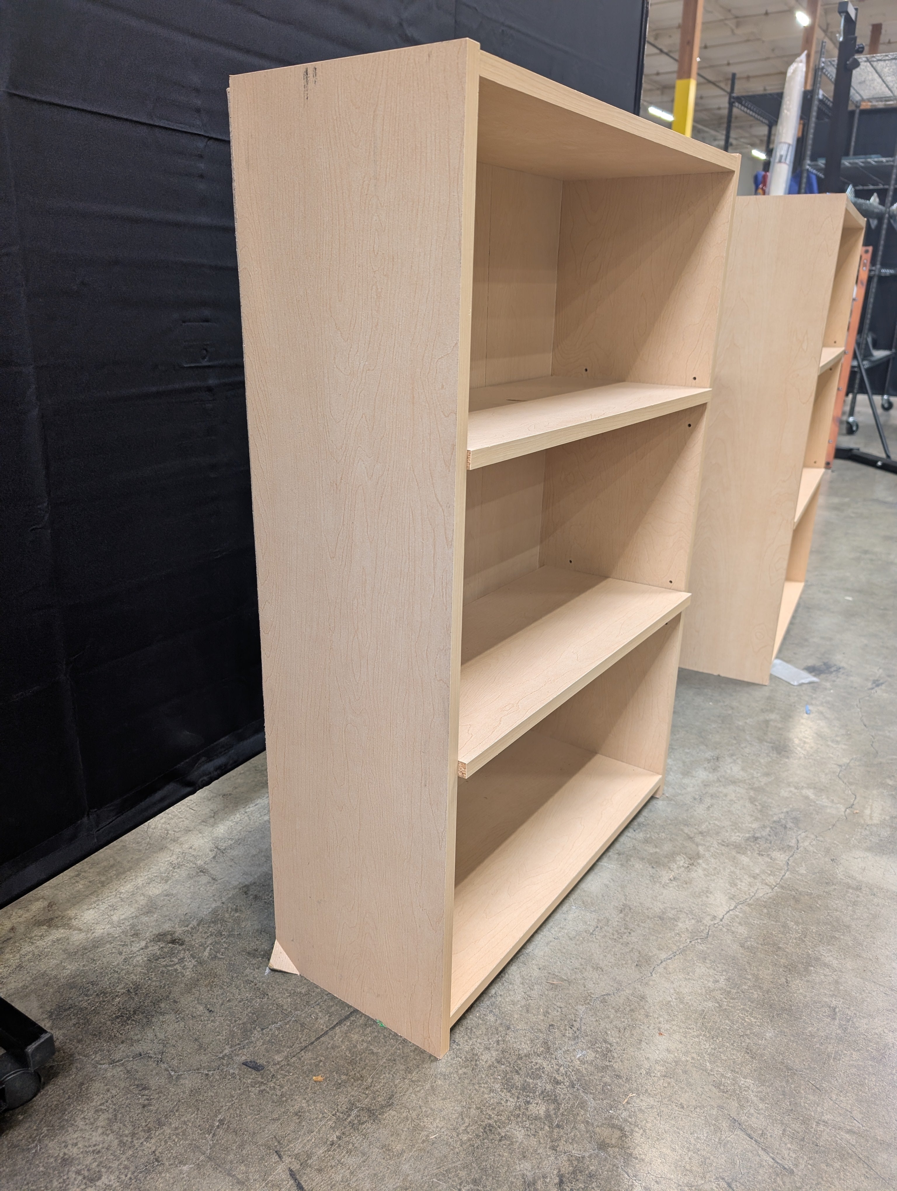 Three-Shelf Storage Bookcase in Light Wood