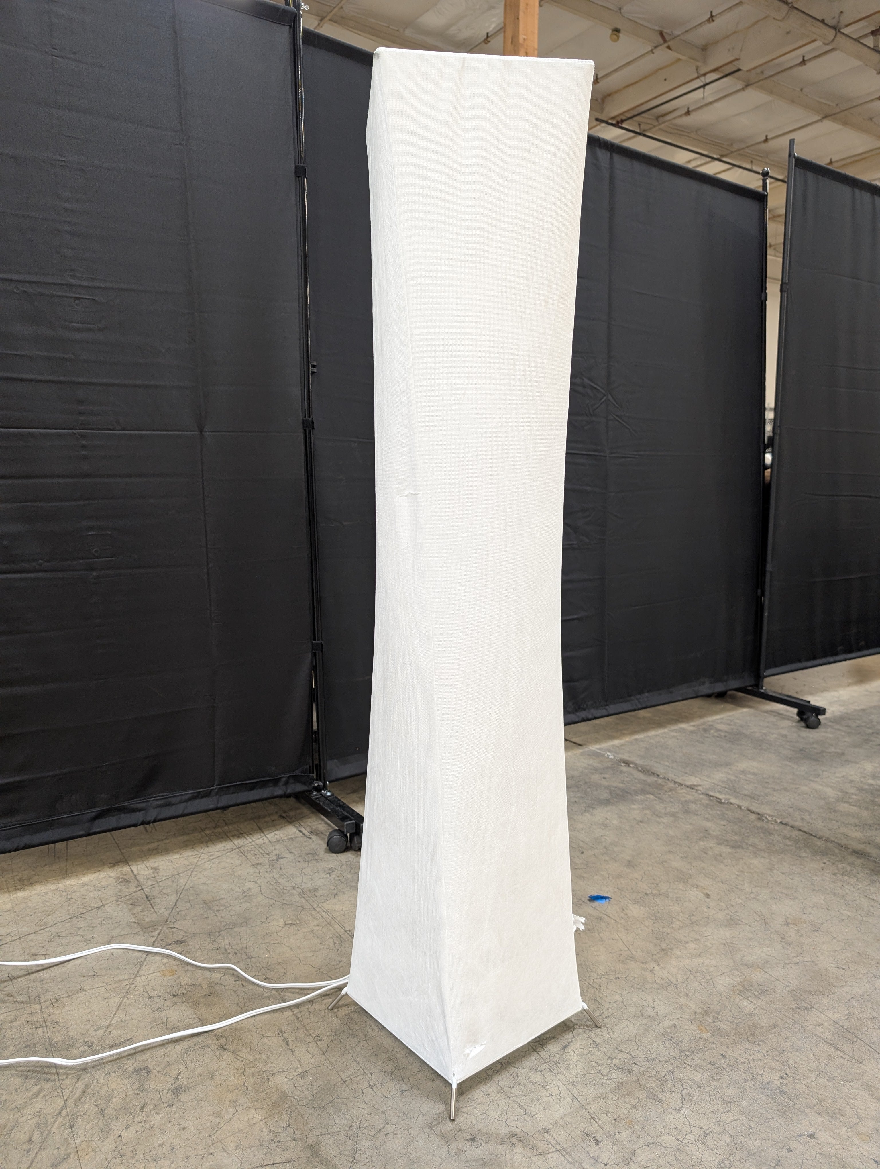 Minimalist Square Column Floor Lamp in White Paper