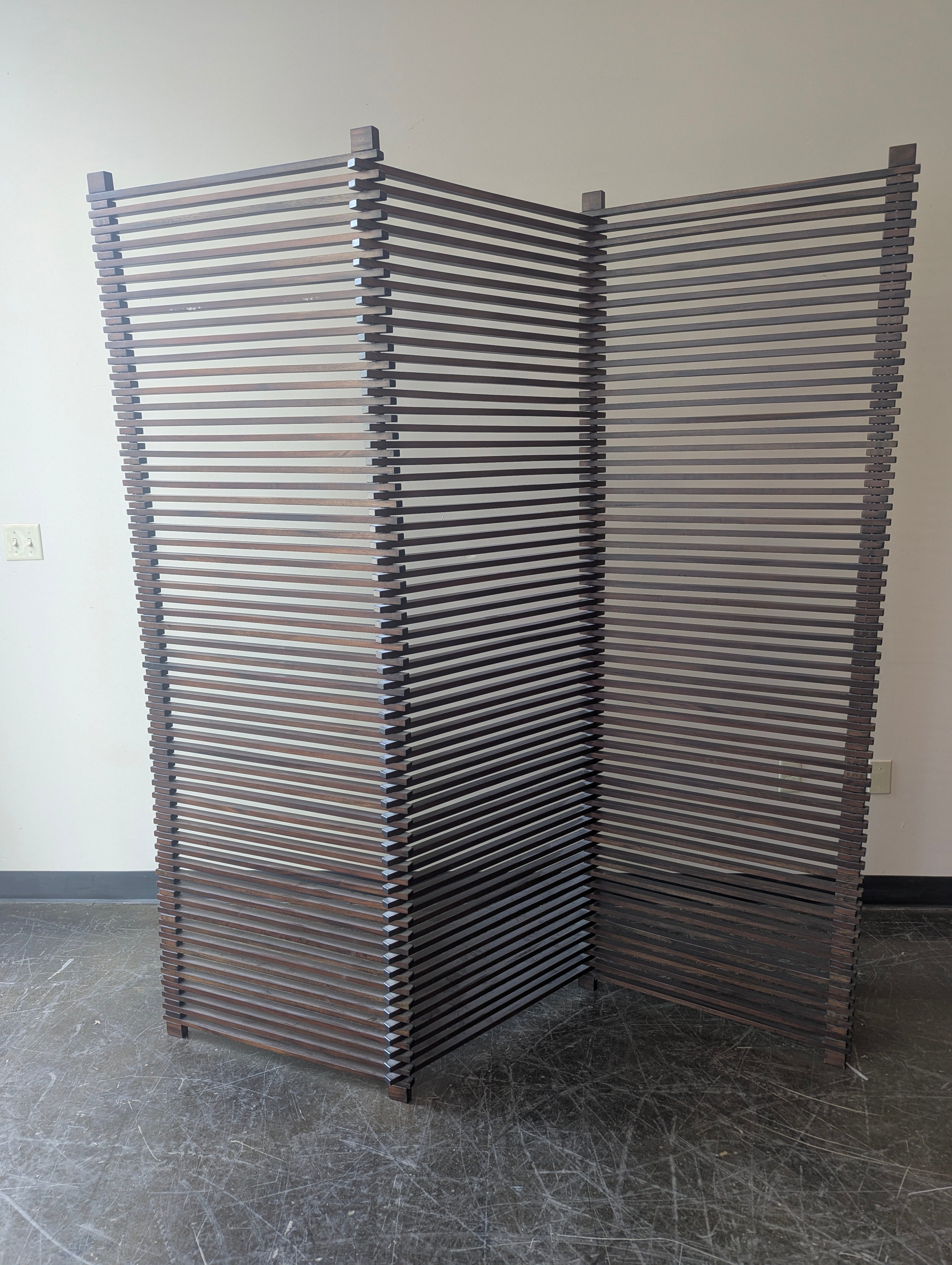 Mid-Century Modern Wood Room Divider