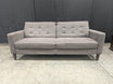 Grey Tufted Fabric Couch