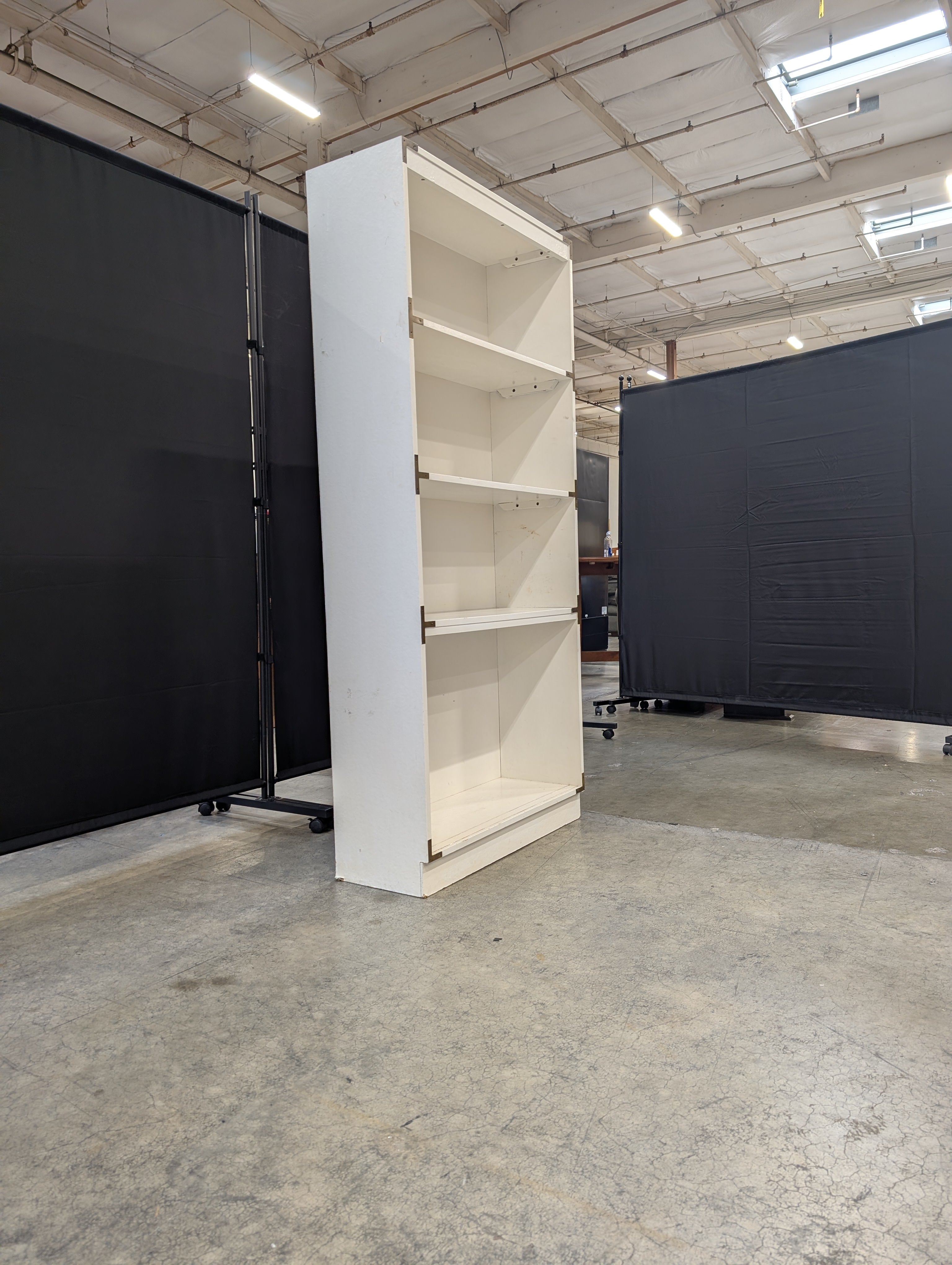 Used White Four-Shelf Bookcase