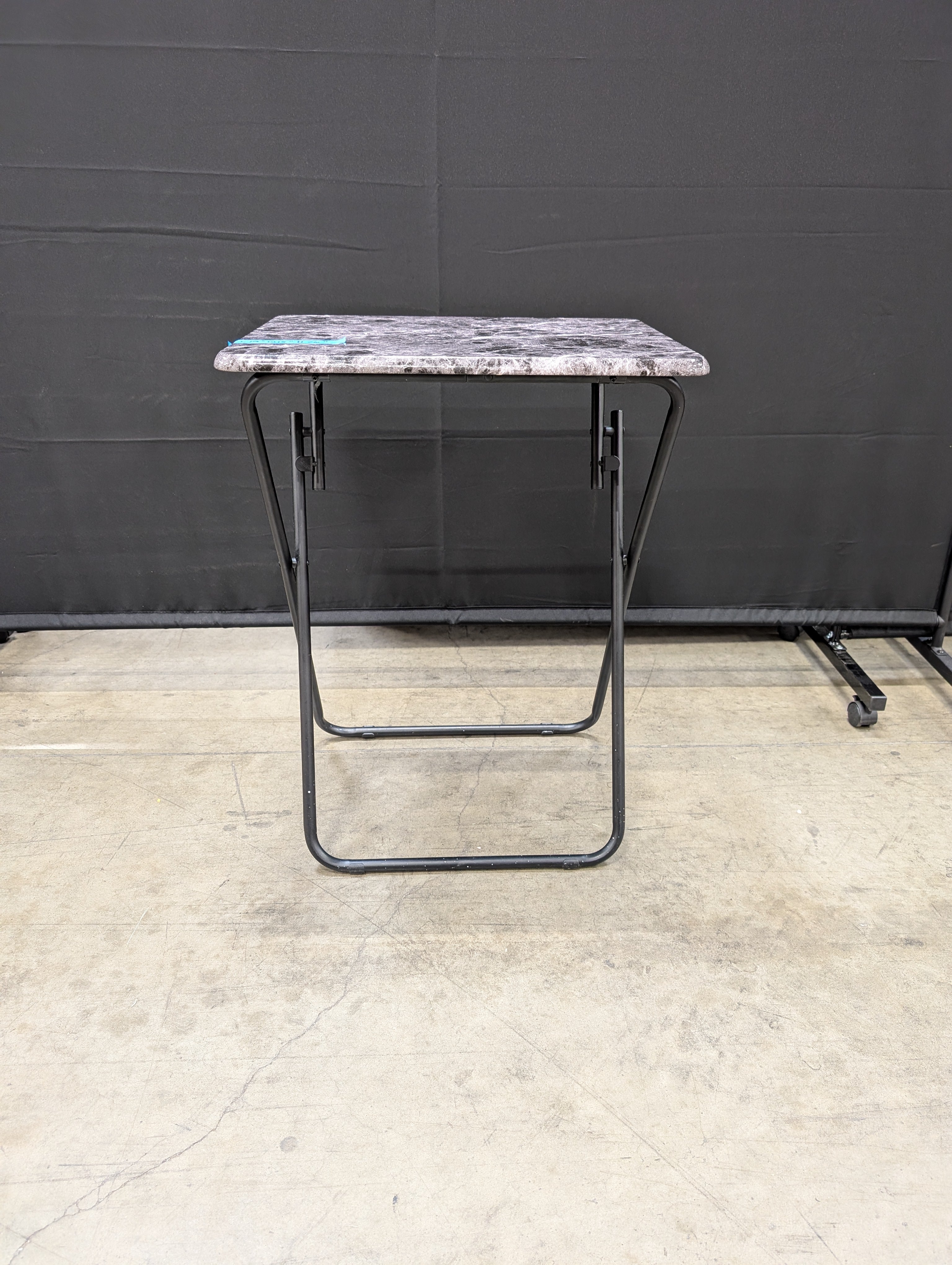 Portable Faux Marble Folding Side Table