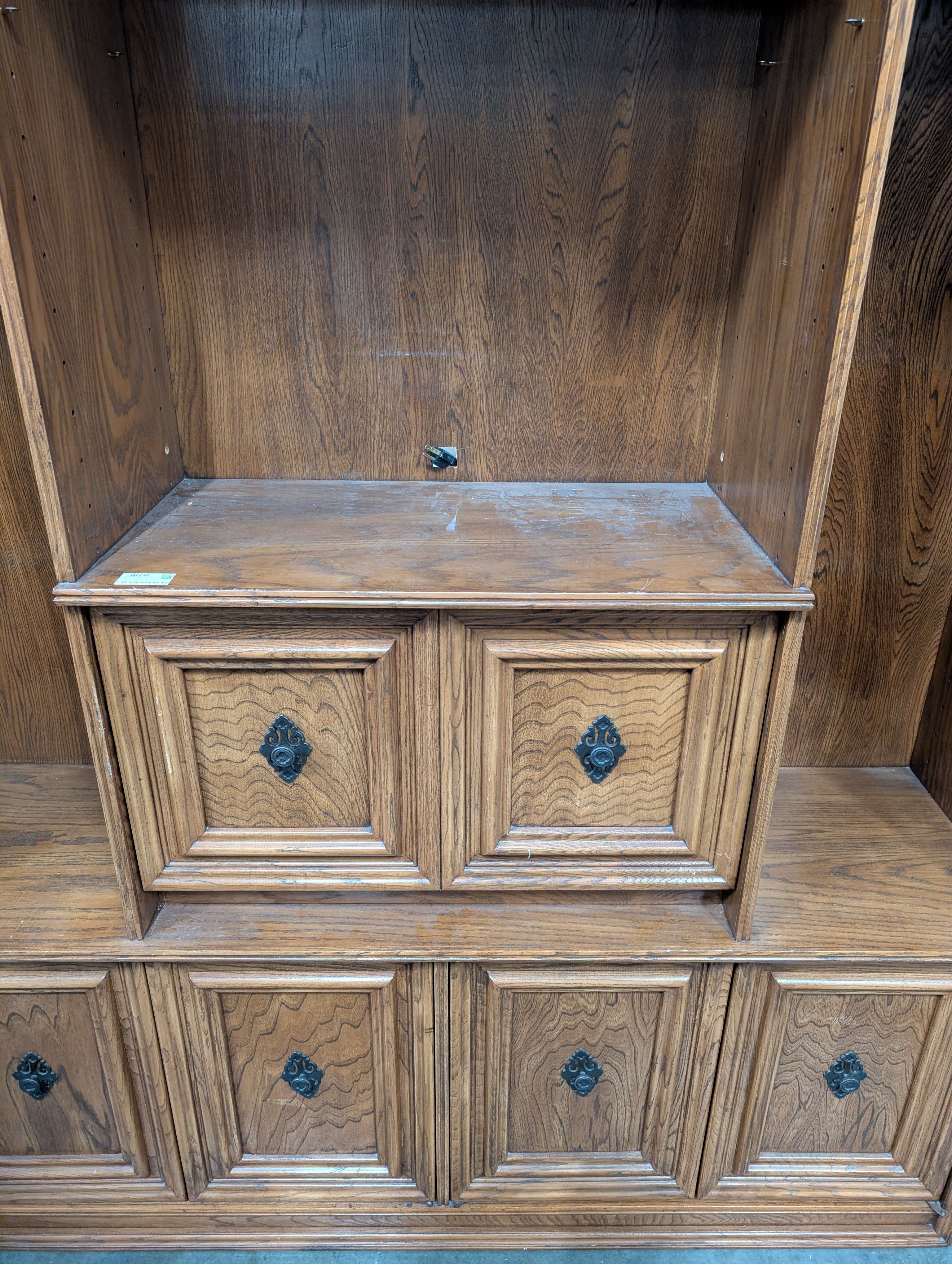 Mid-Century Modern Hardwood Entertainment Center