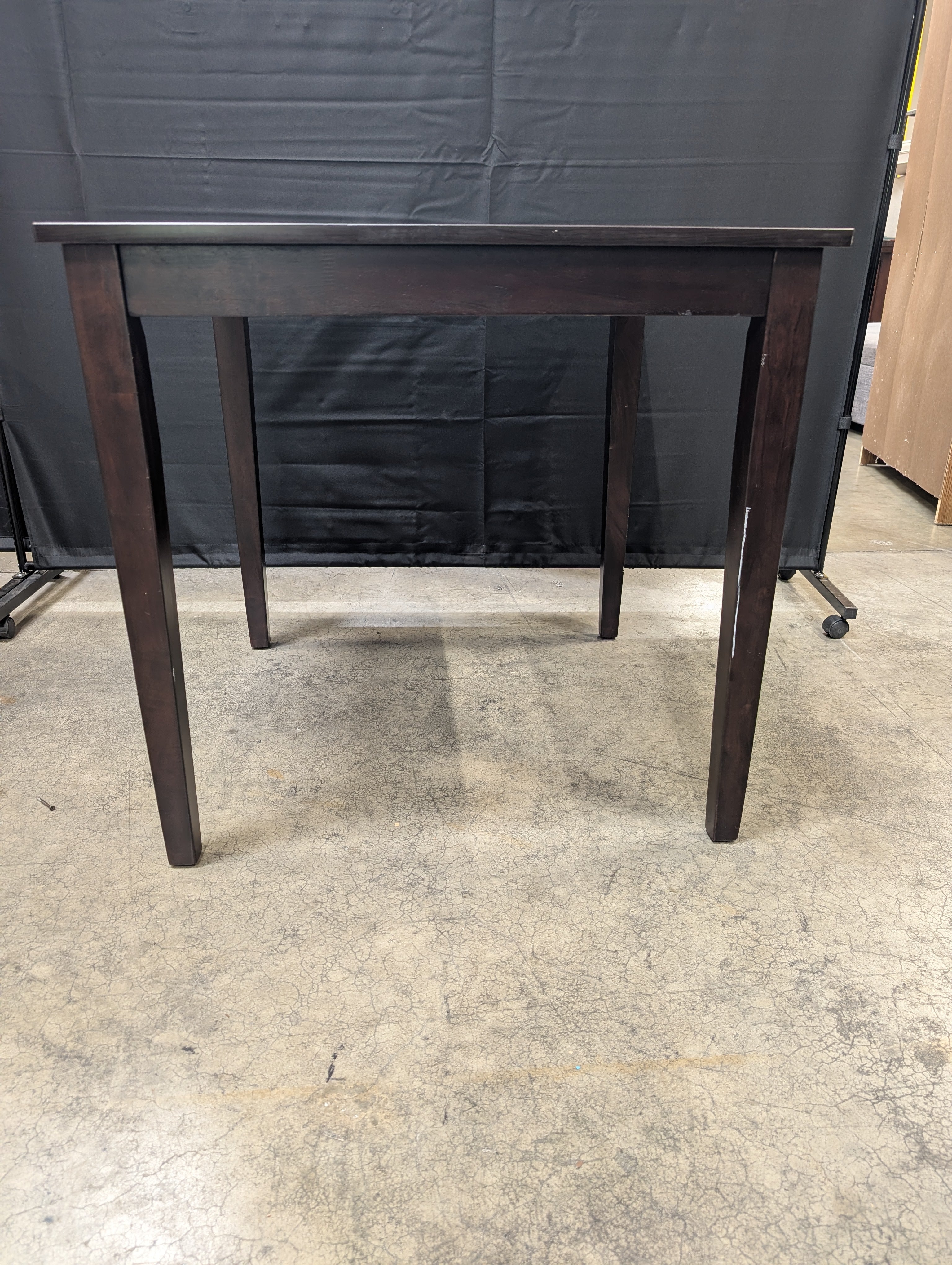 Compact Dark Brown Square Table