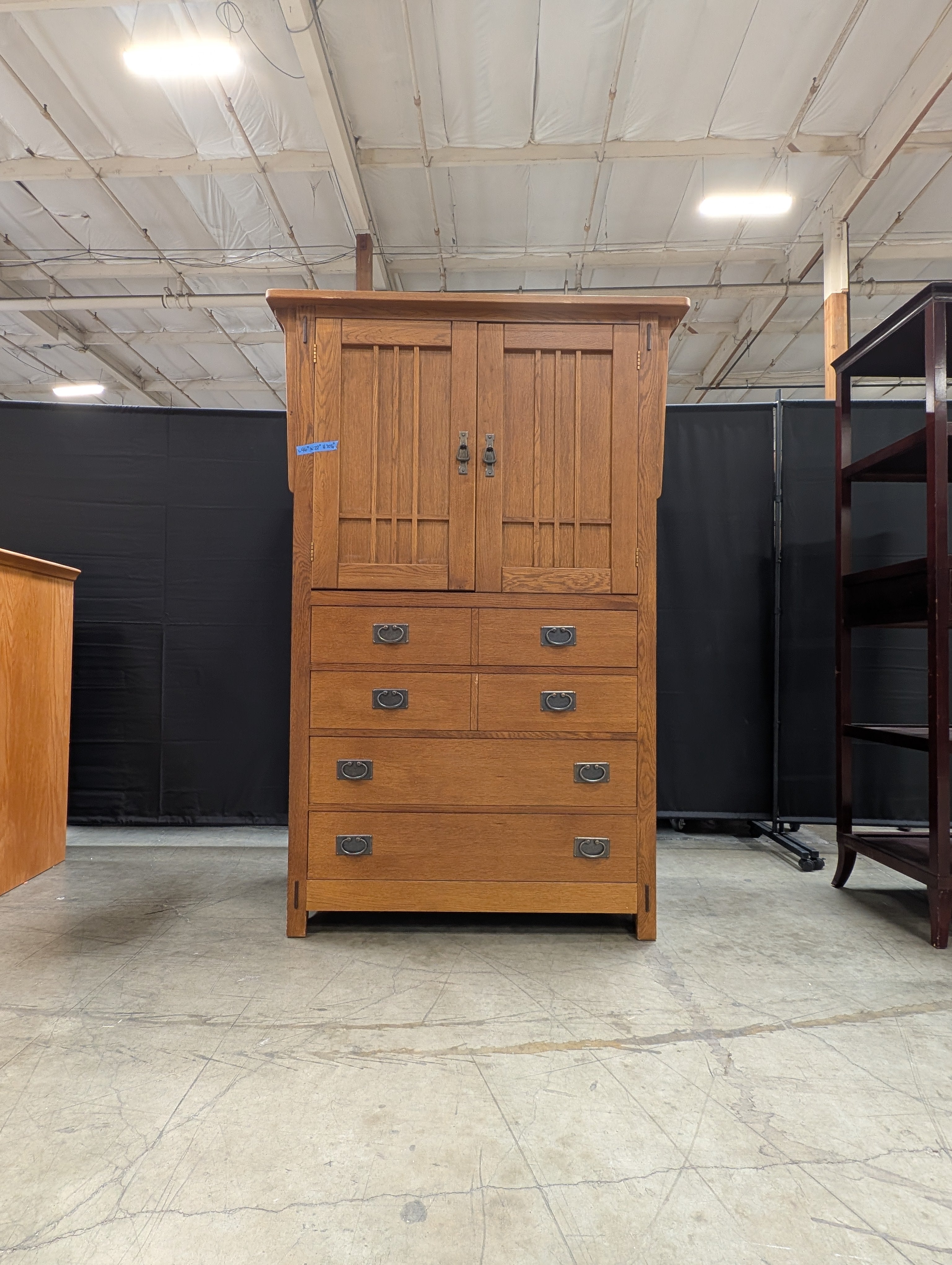 Hooker Furniture Craftsman Oak Armoire with Multiple Drawers