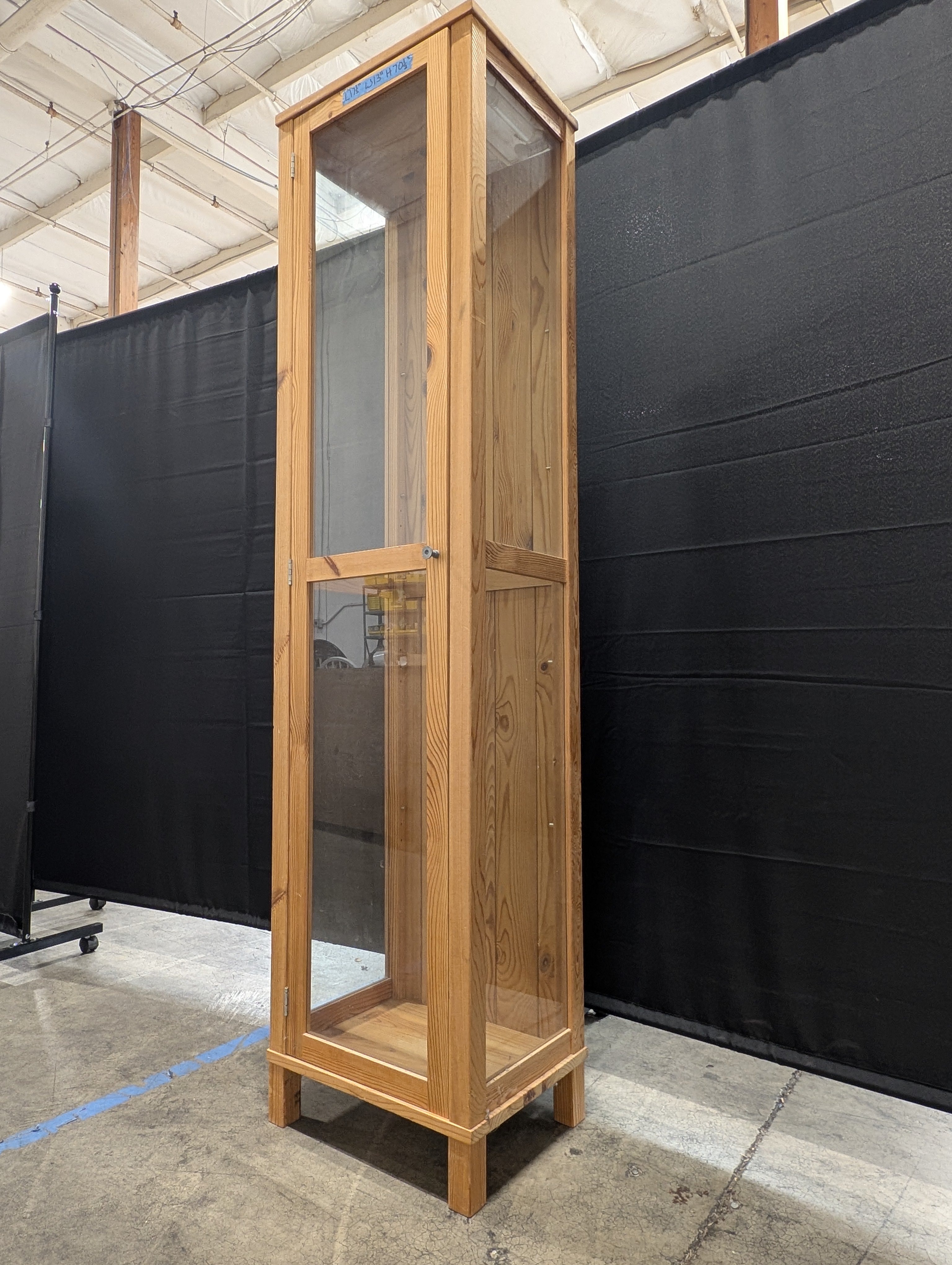 Slender Wood and Glass Display Case