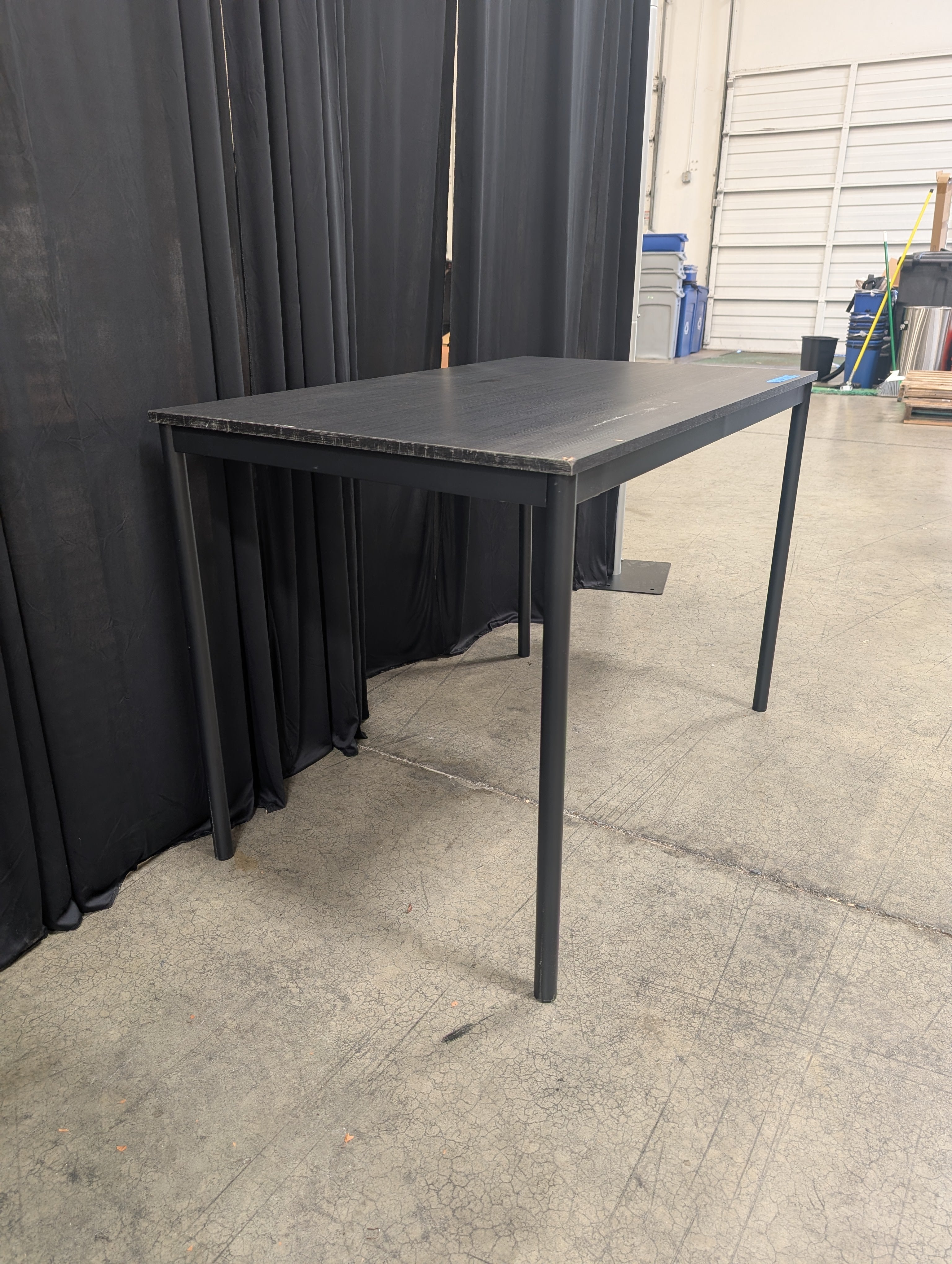Simple Dark Grey Rectangular Desk