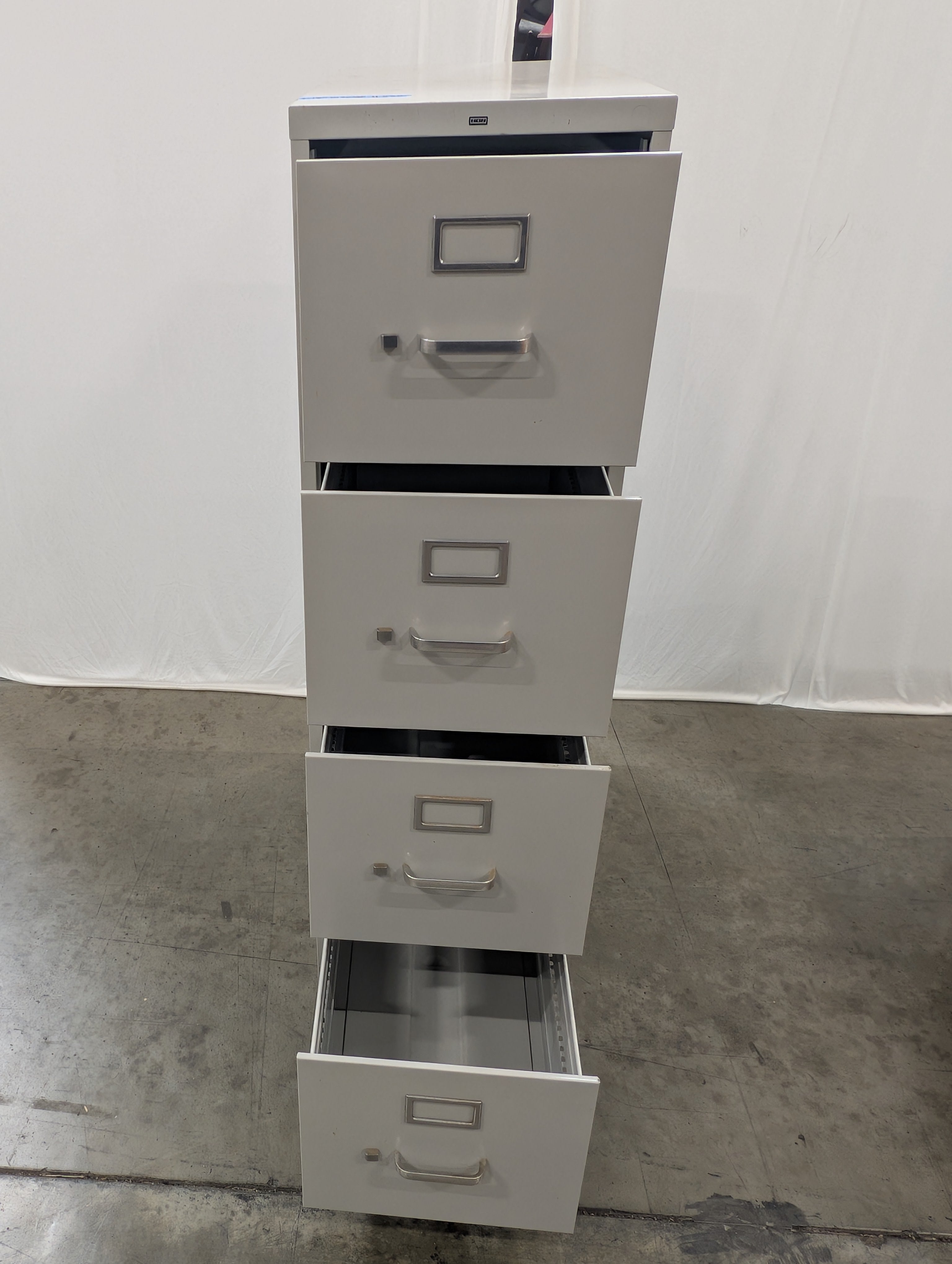 Sturdy Four-Drawer Metal Filing Cabinet - Office Storage Solution