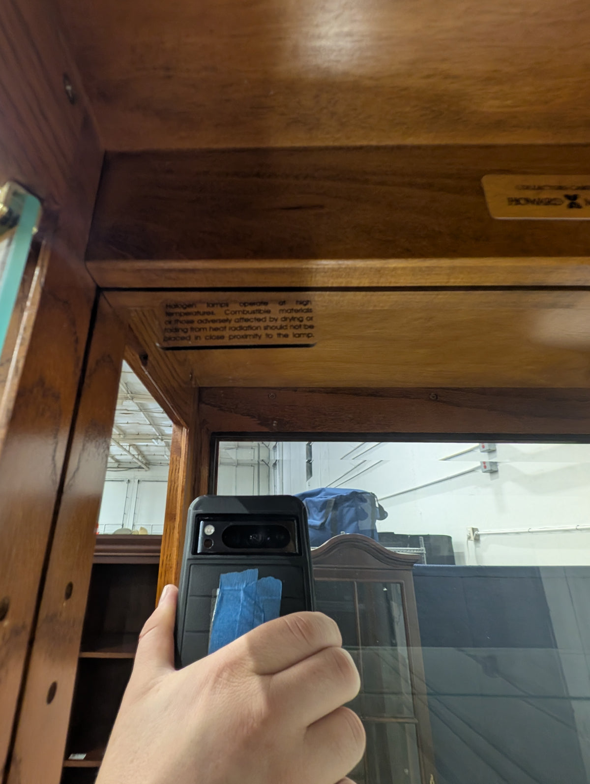 Howard Miller Hardwood Glass Display Cabinet Showcase