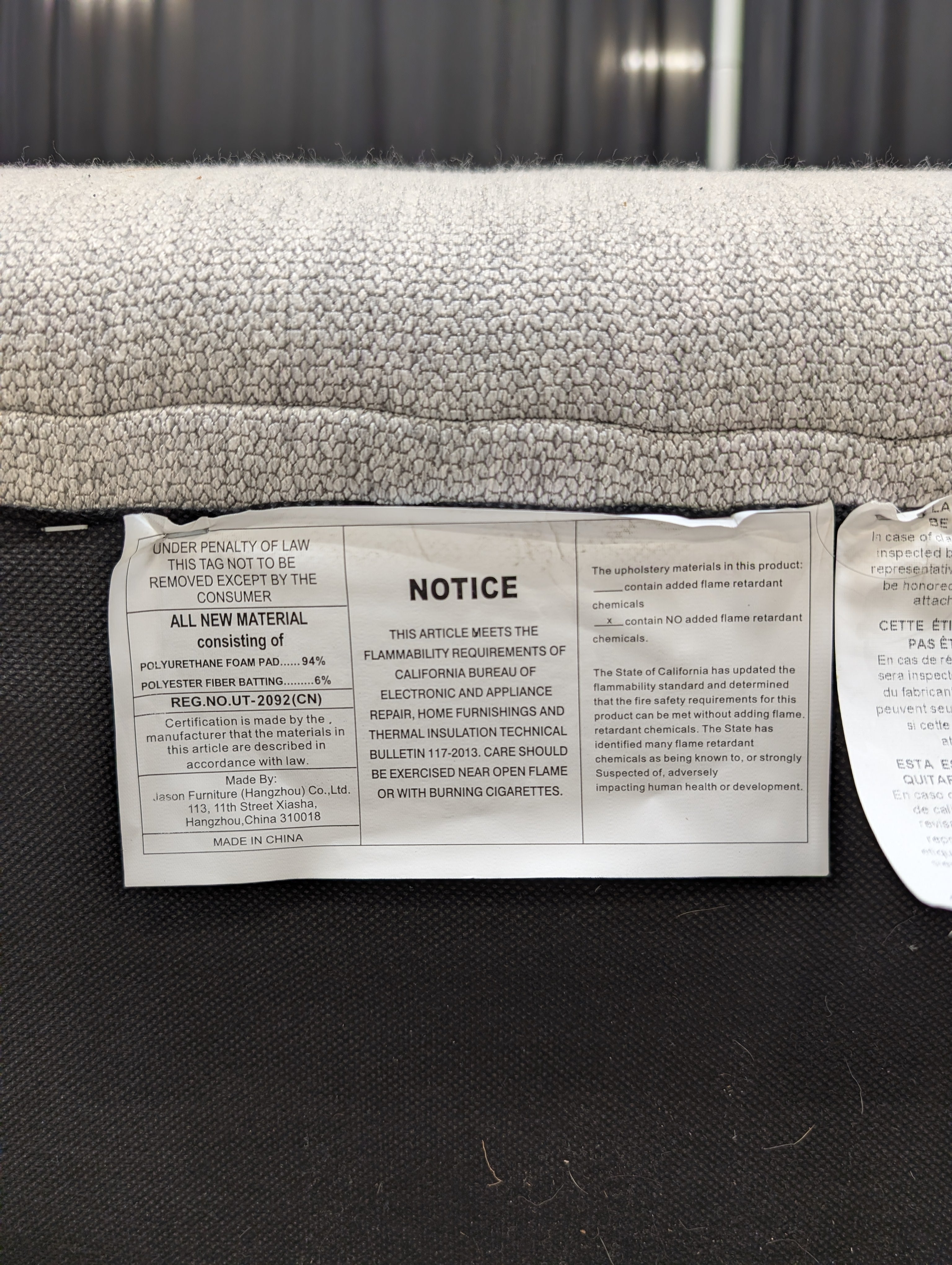 Macy's Nevio 6 Piece Fabric Power Reclining Sectional, 3 Power Recliners with Power Headrests, Light Gray Mineral