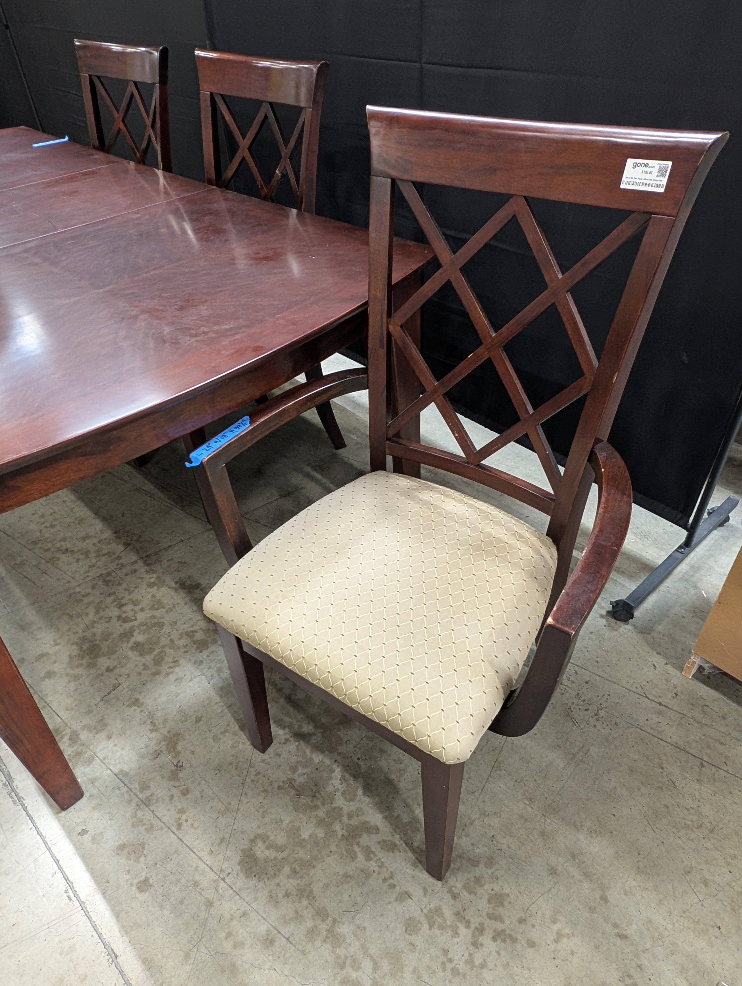 Substantial Dark Wood Hamilton & Spill Furniture Dining set with Six Chairs