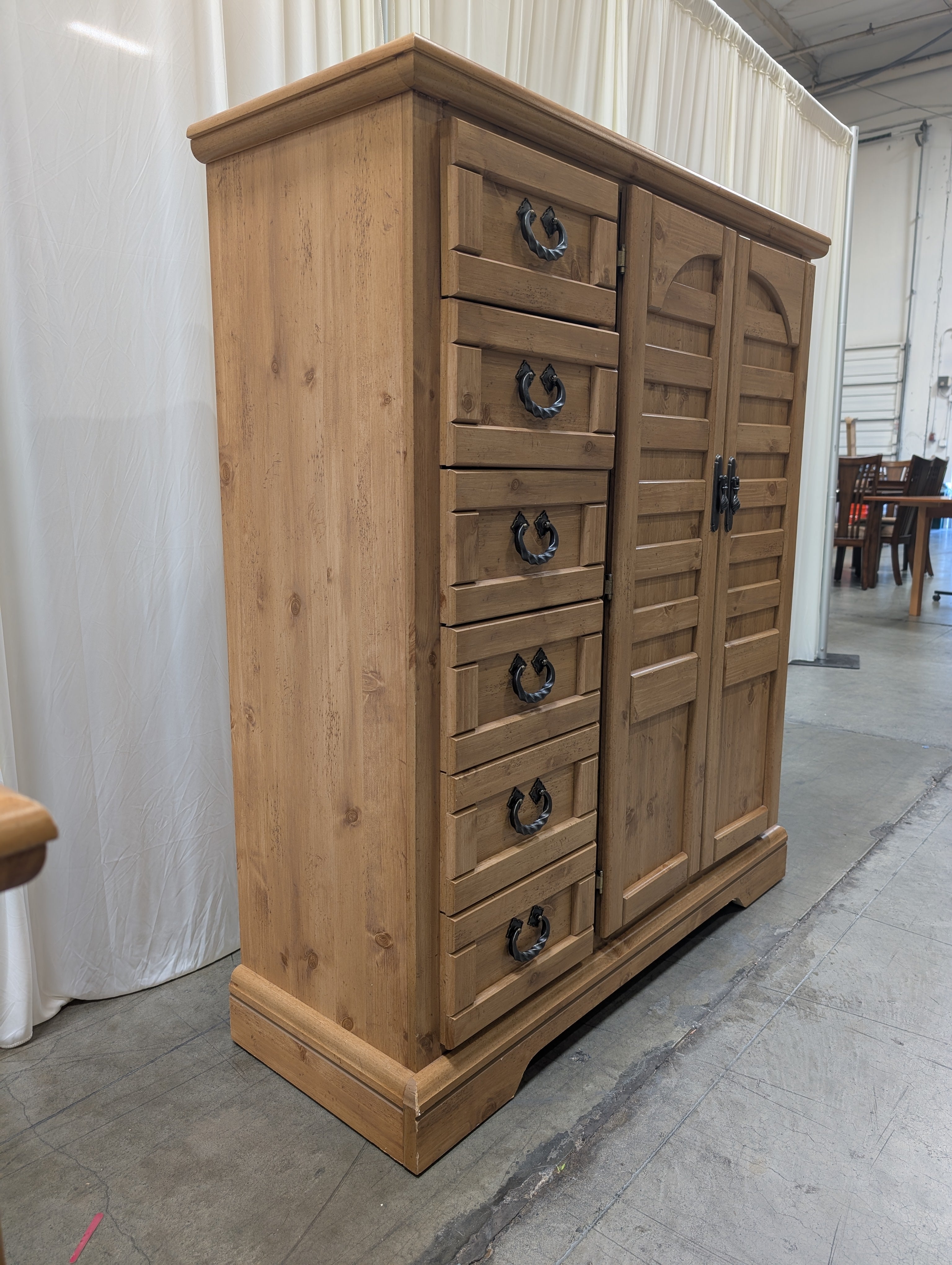 Natural Wood Multi-Drawer Cabinet