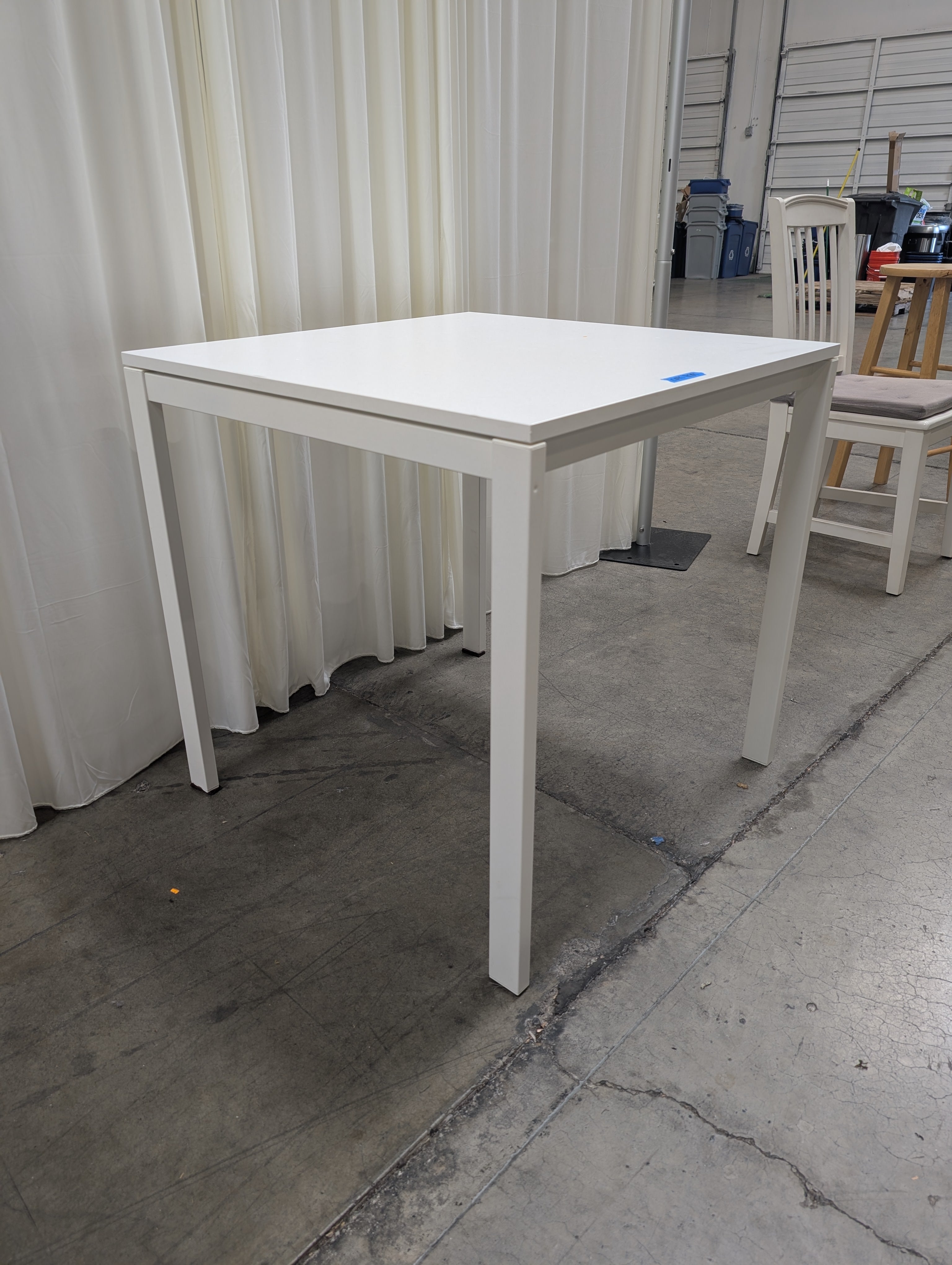 Simple White Square Dining Table