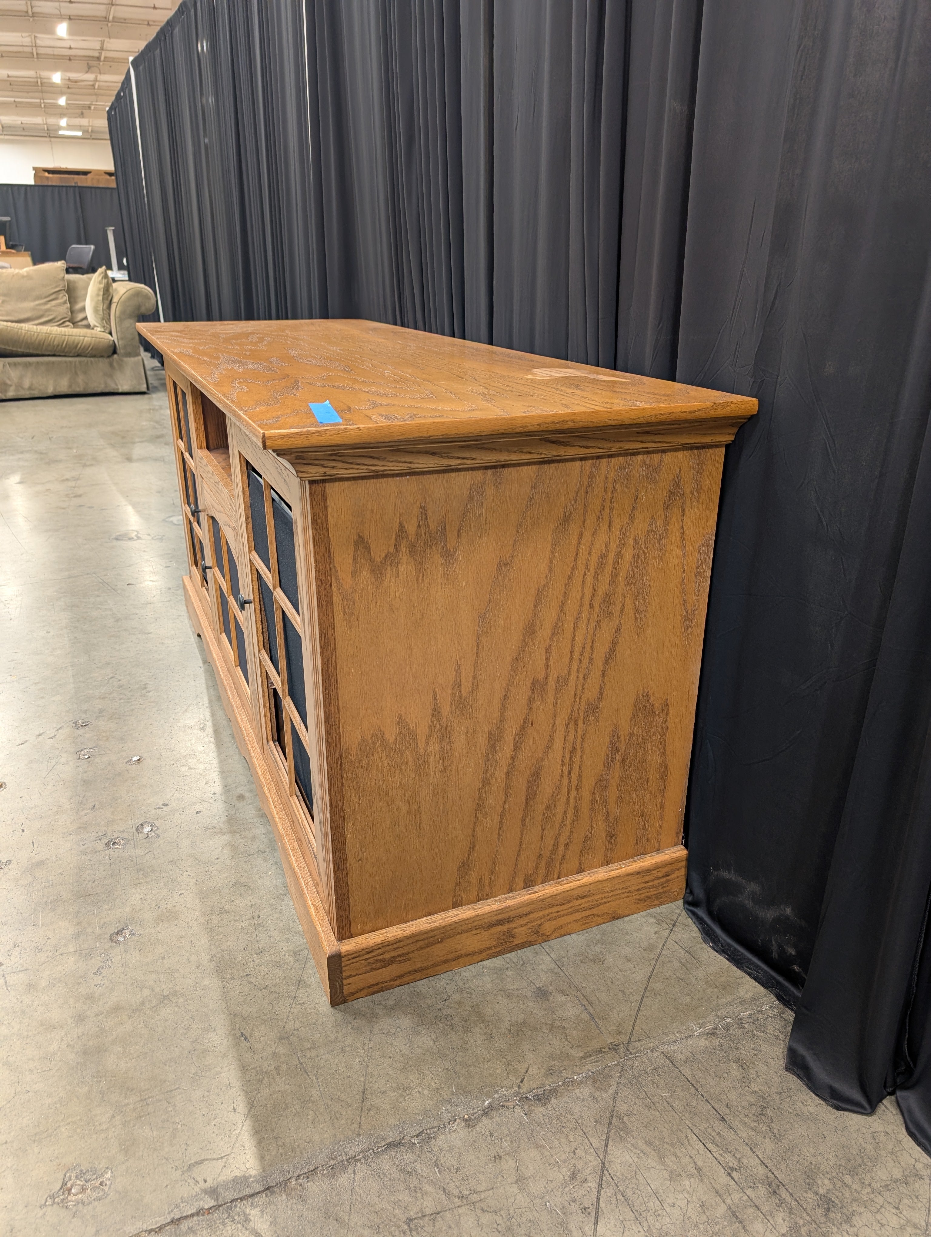 Large Oak Tone Wood TV Stand