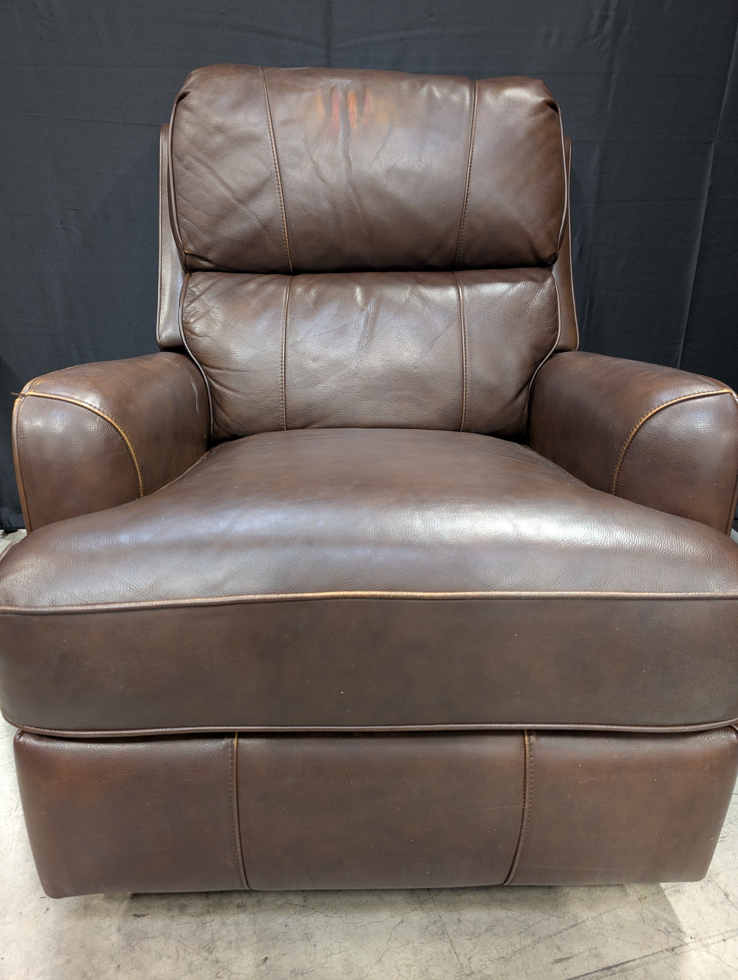 Plush Brown Upholstered Rocker Recliner Chair