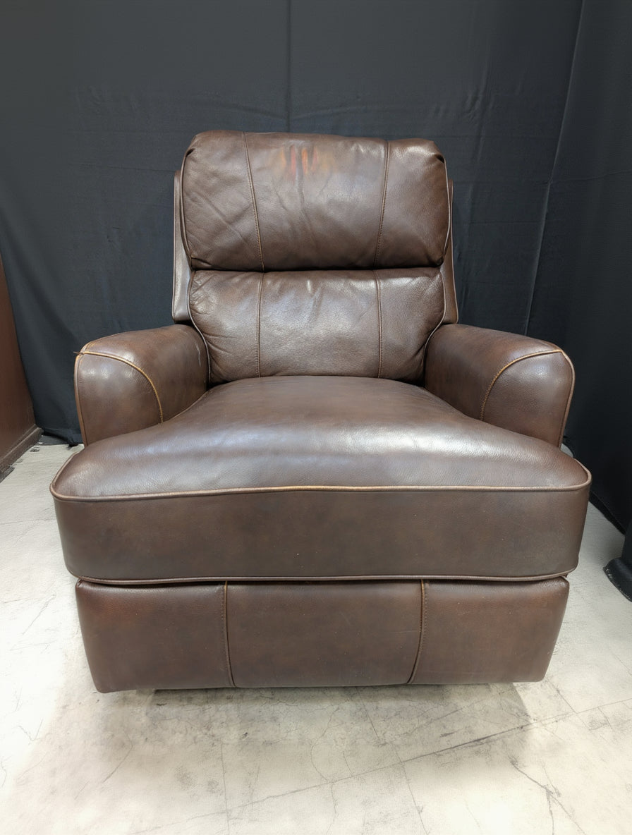 Plush Brown Upholstered Rocker Recliner Chair