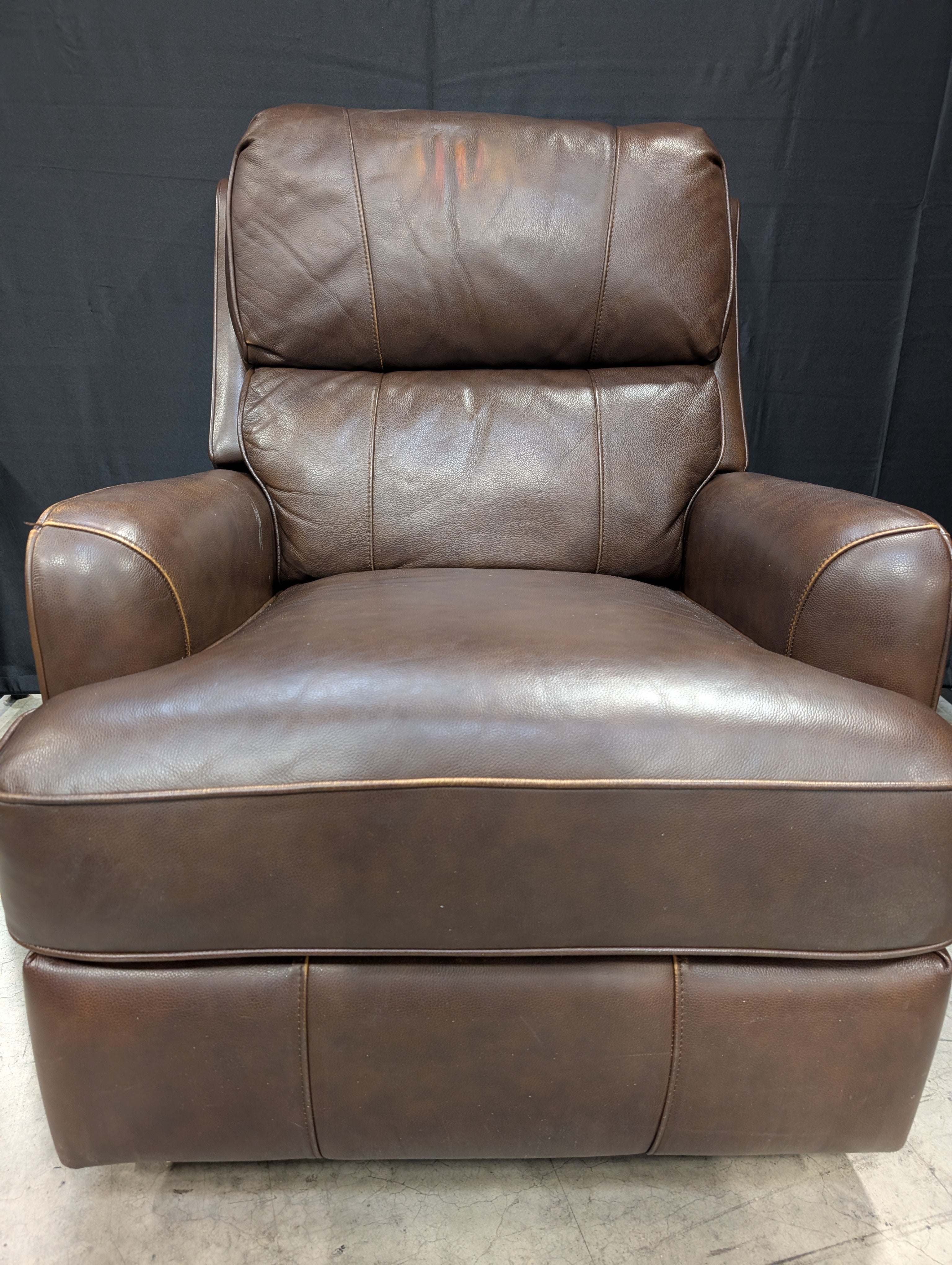 Plush Brown Upholstered Rocker Recliner Chair