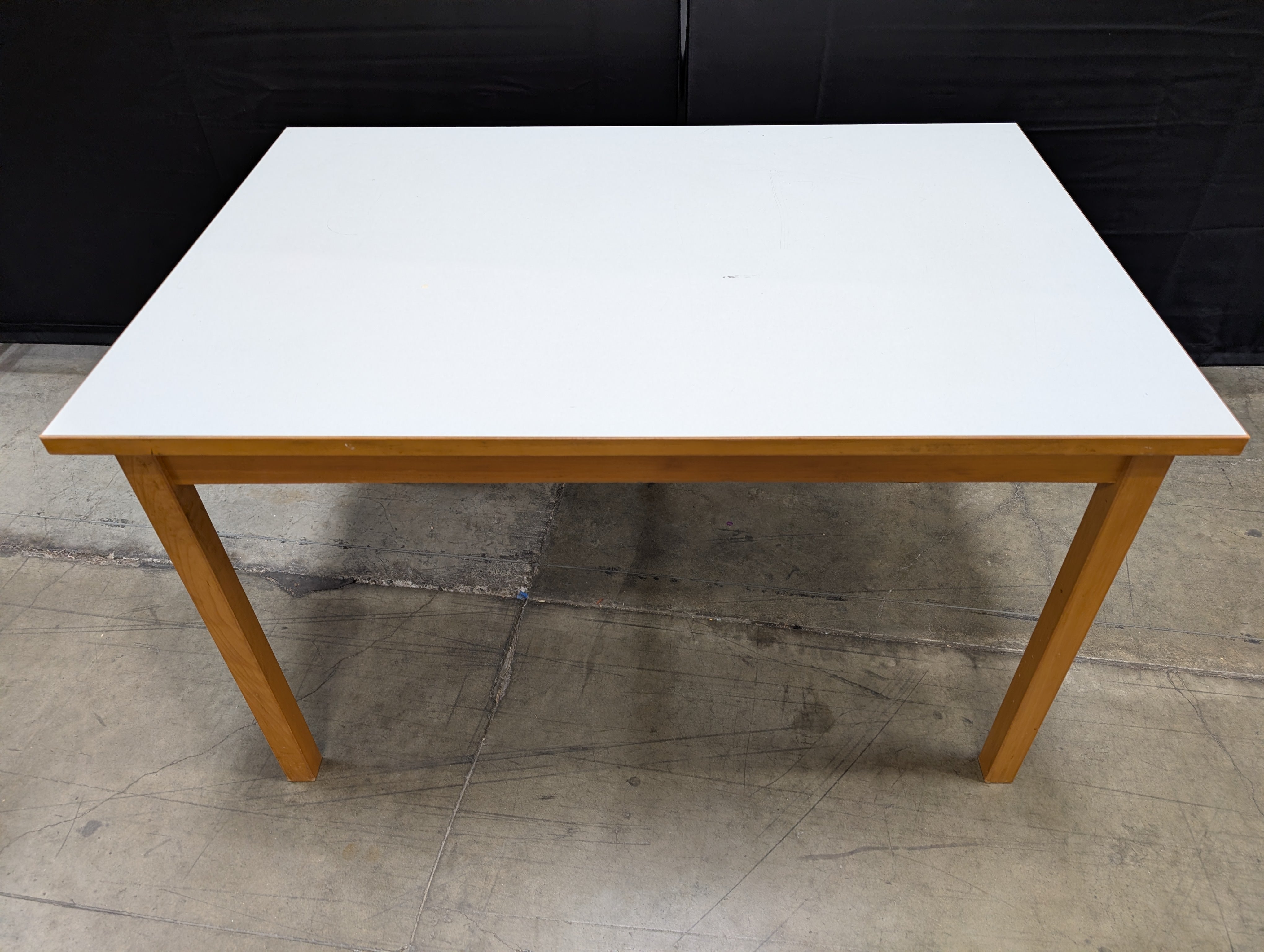 Modular Wood and White Table