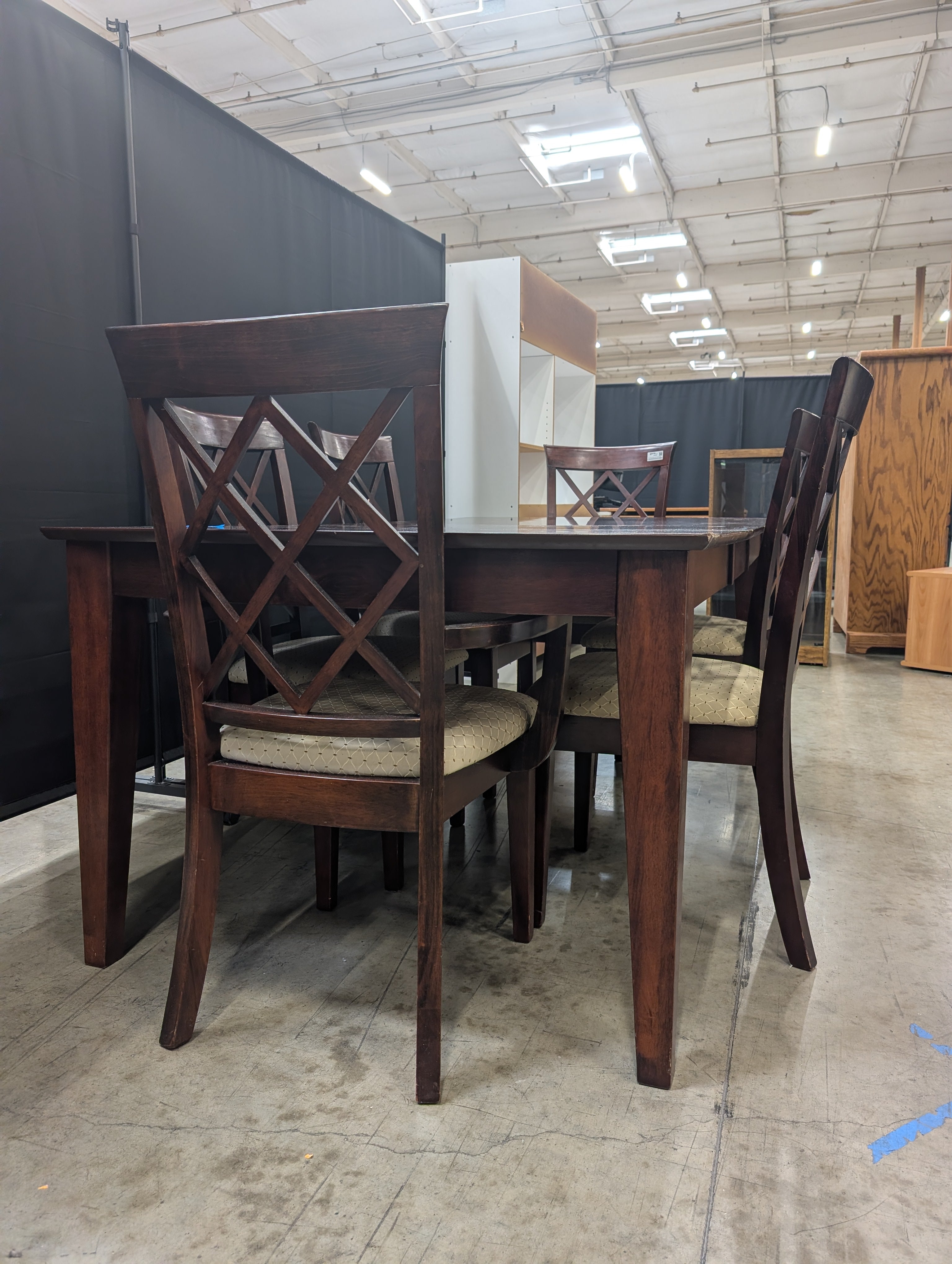 Substantial Dark Wood Hamilton & Spill Furniture Dining set with Six Chairs