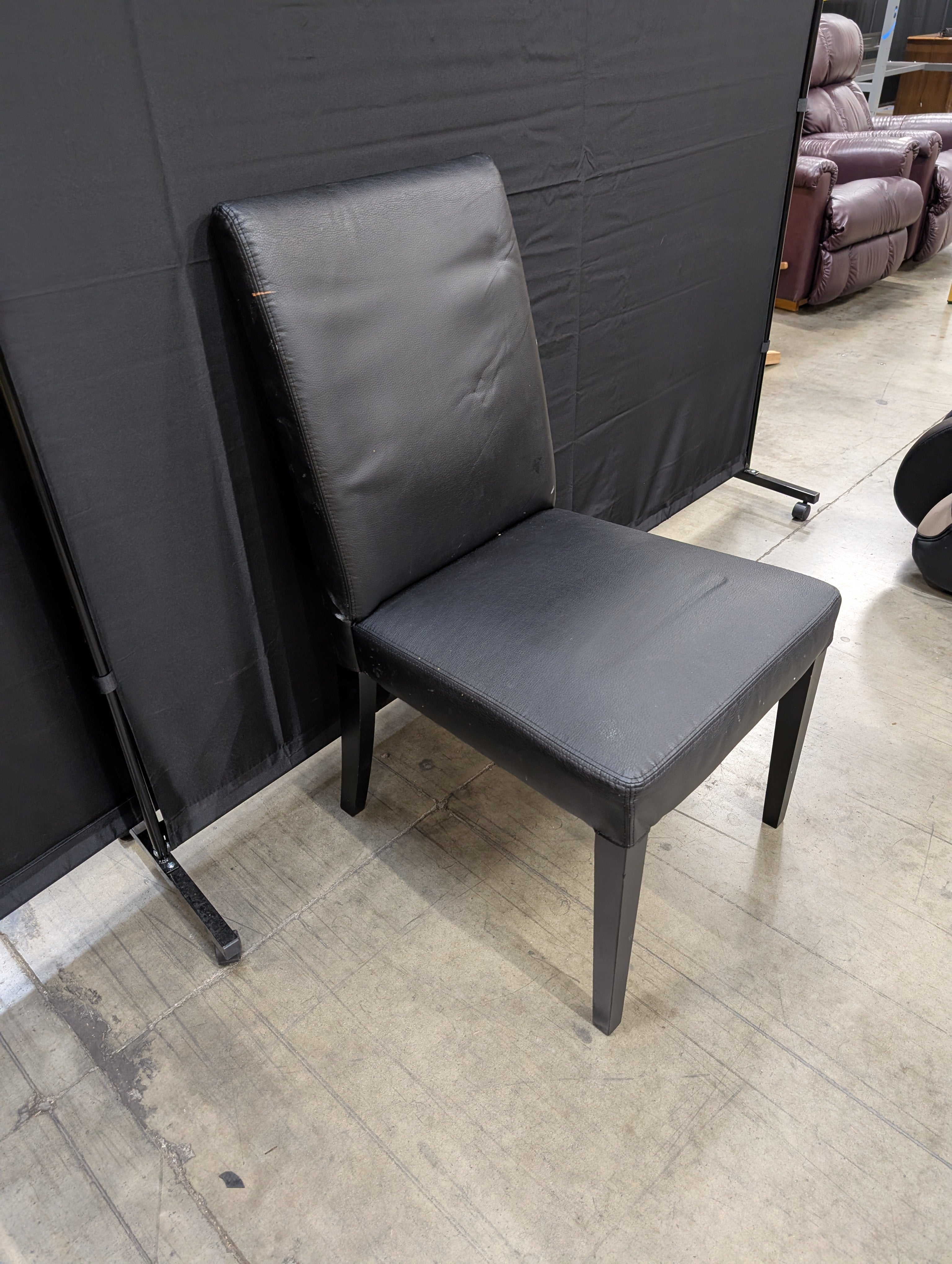 Contemporary Dark Upholstered Dining Side Chair