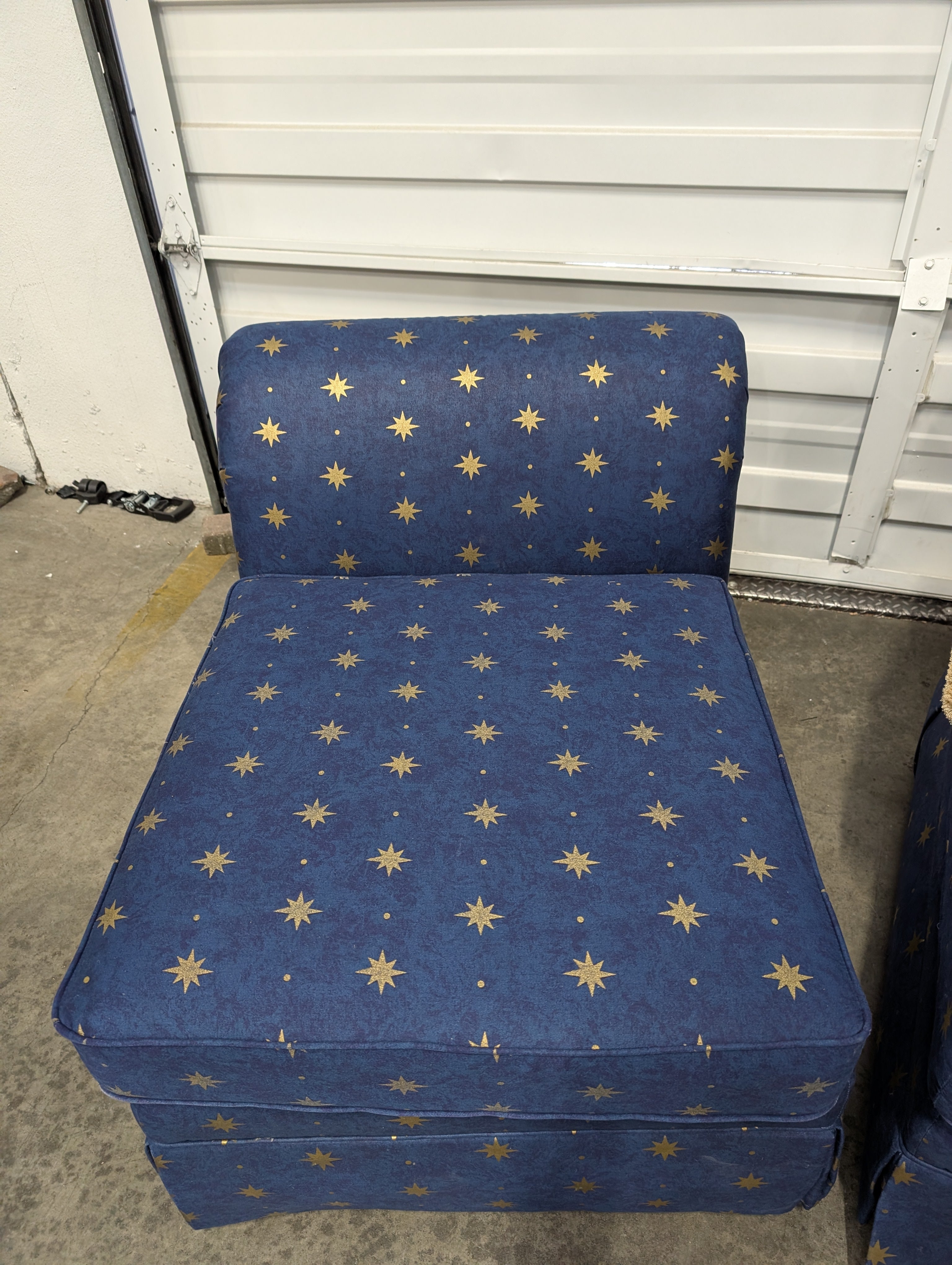 Charming Blue and Gold Star Pattern Modular Two-Piece Seating