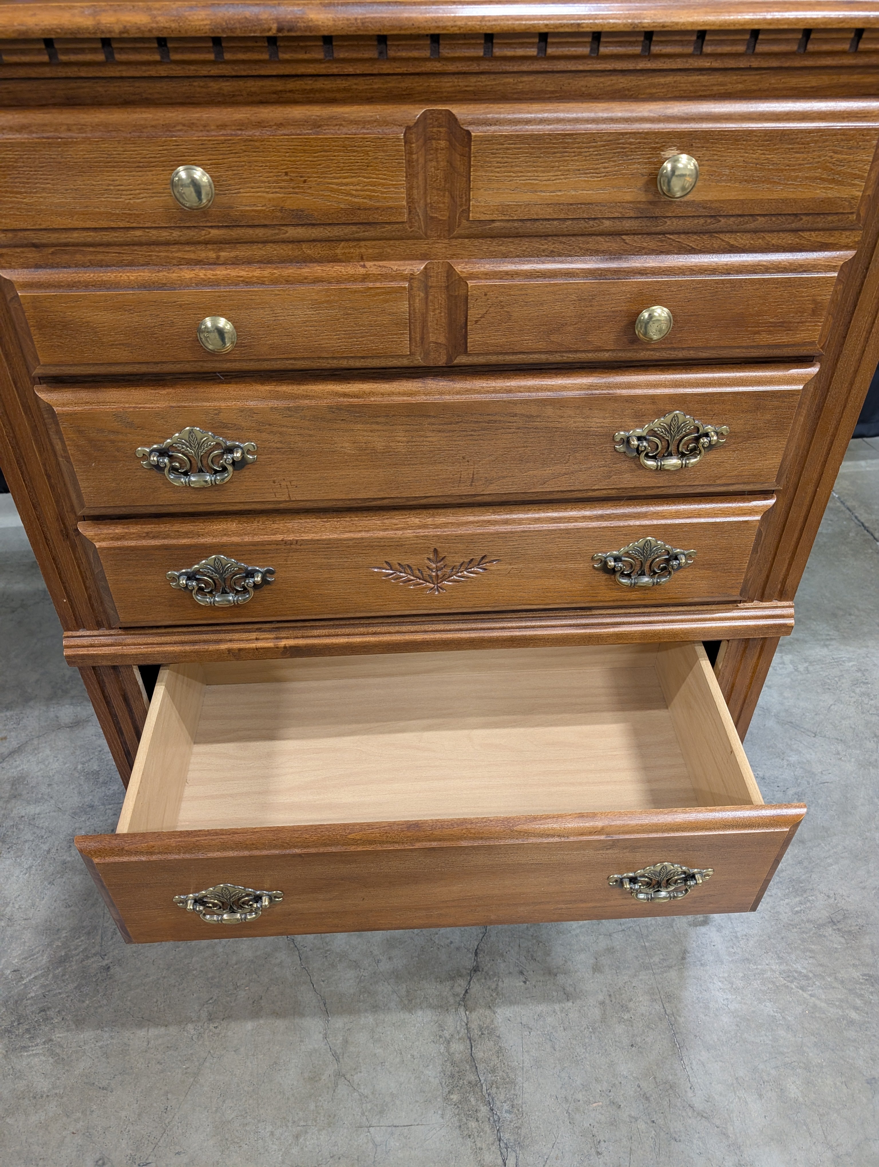 Broyhill Wood Dresser with Five Drawers