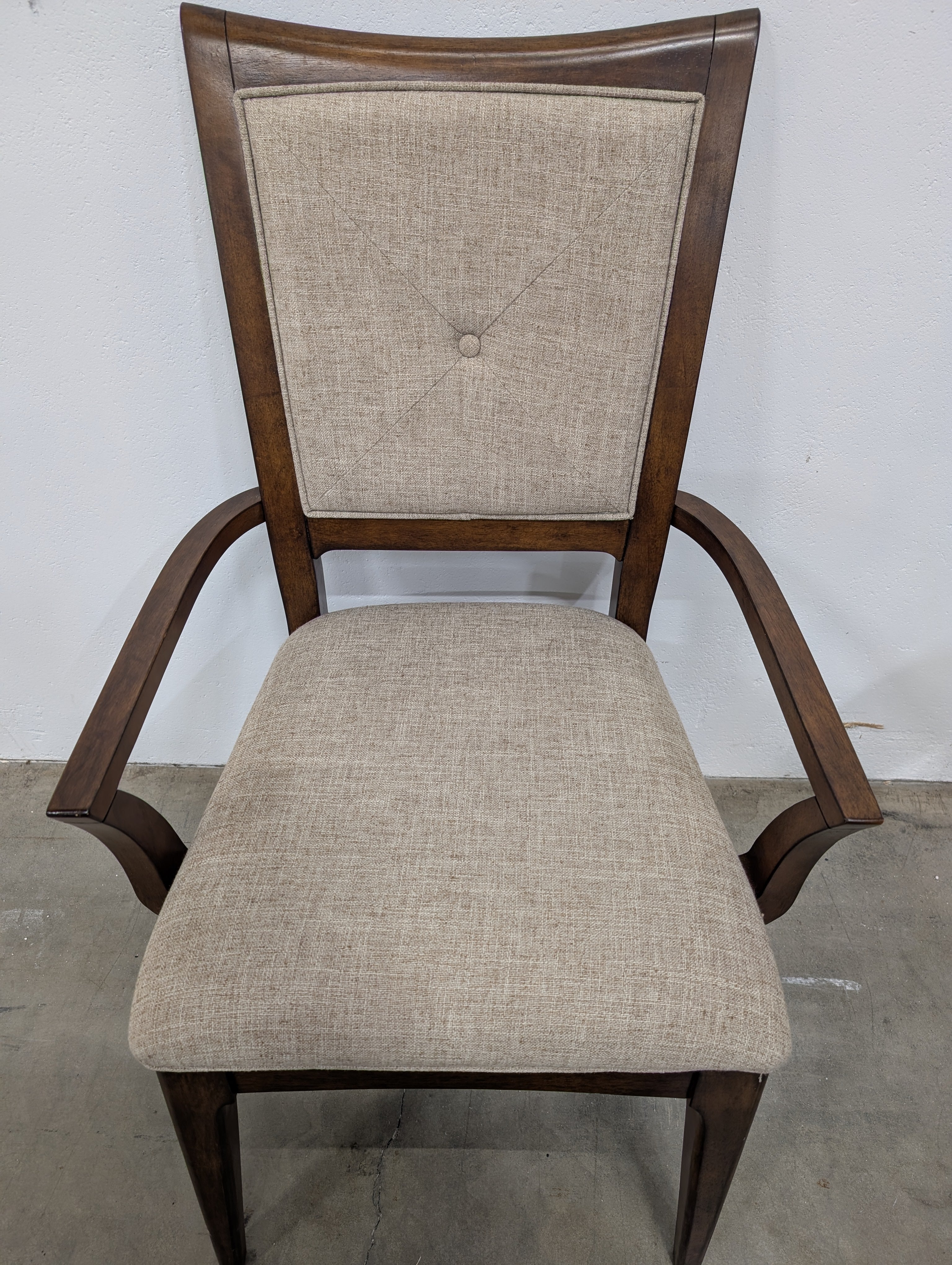 Klaussen Upholstered High-Back Dining Chair with Wood Frame