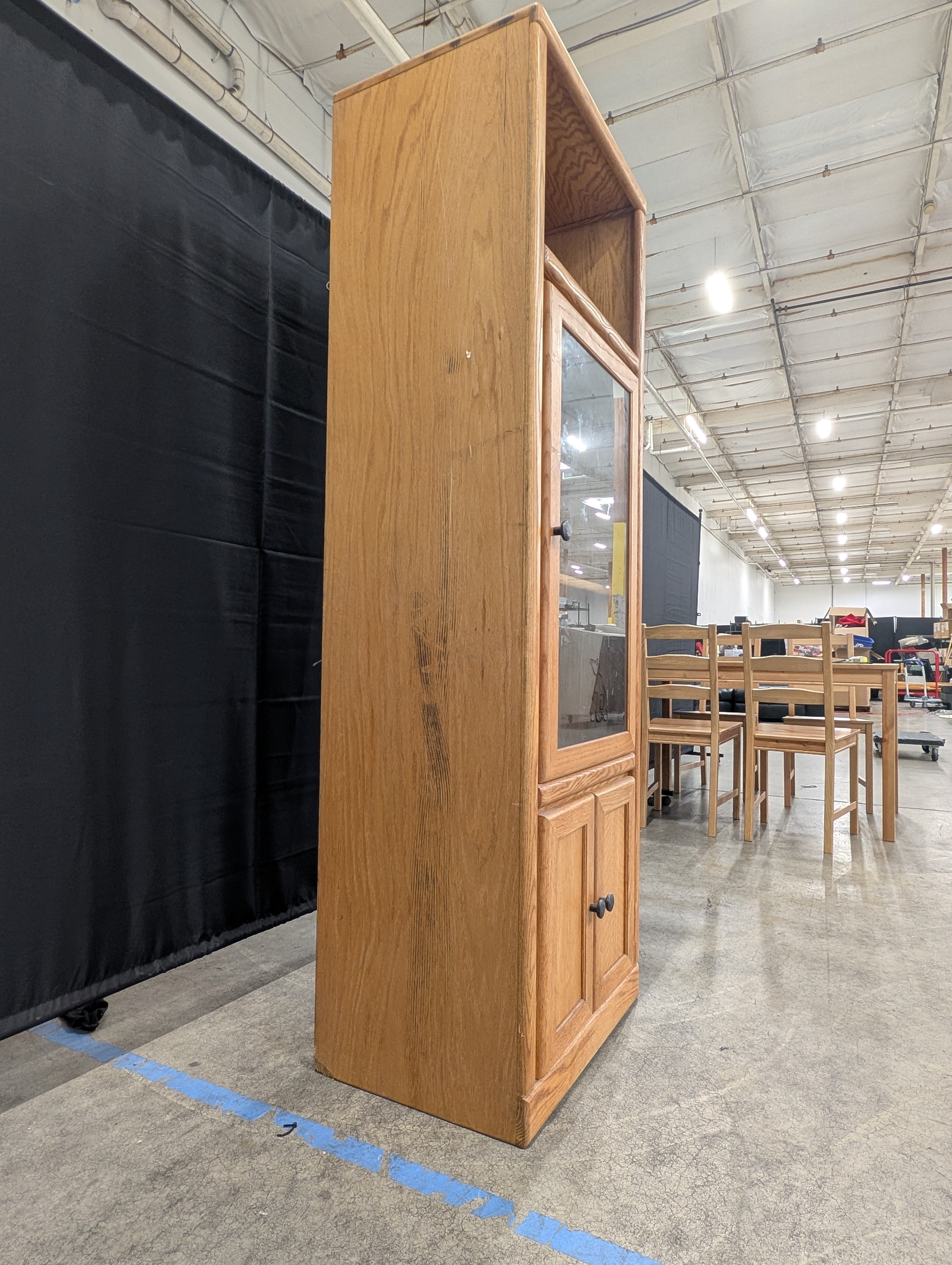 Solid Wood Thornwood Display Cabinet with Glass Door