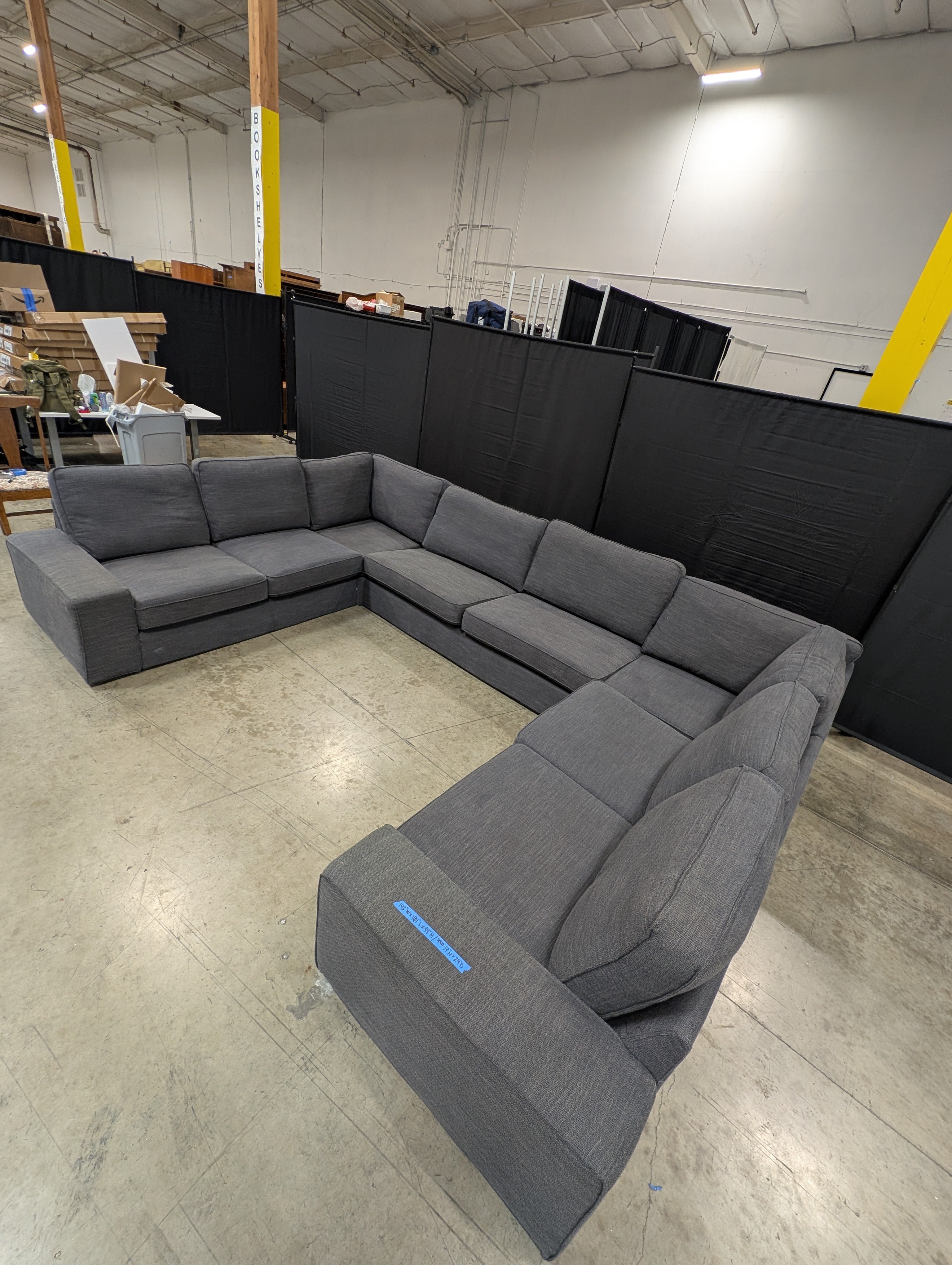 KIVIK Sectional, 6-seat, Gunnared medium gray