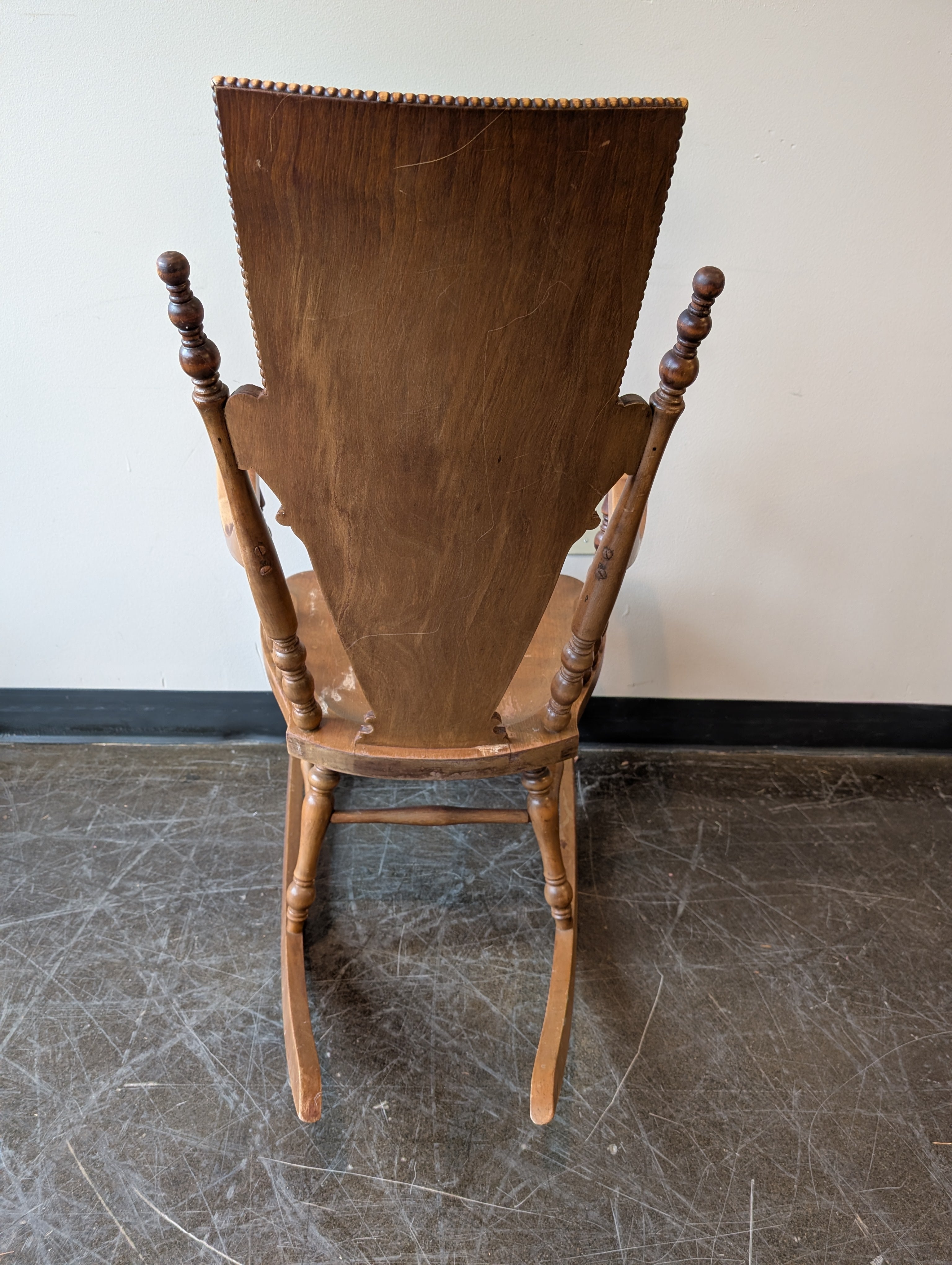 Carved Wood Vintage Rocking Chair