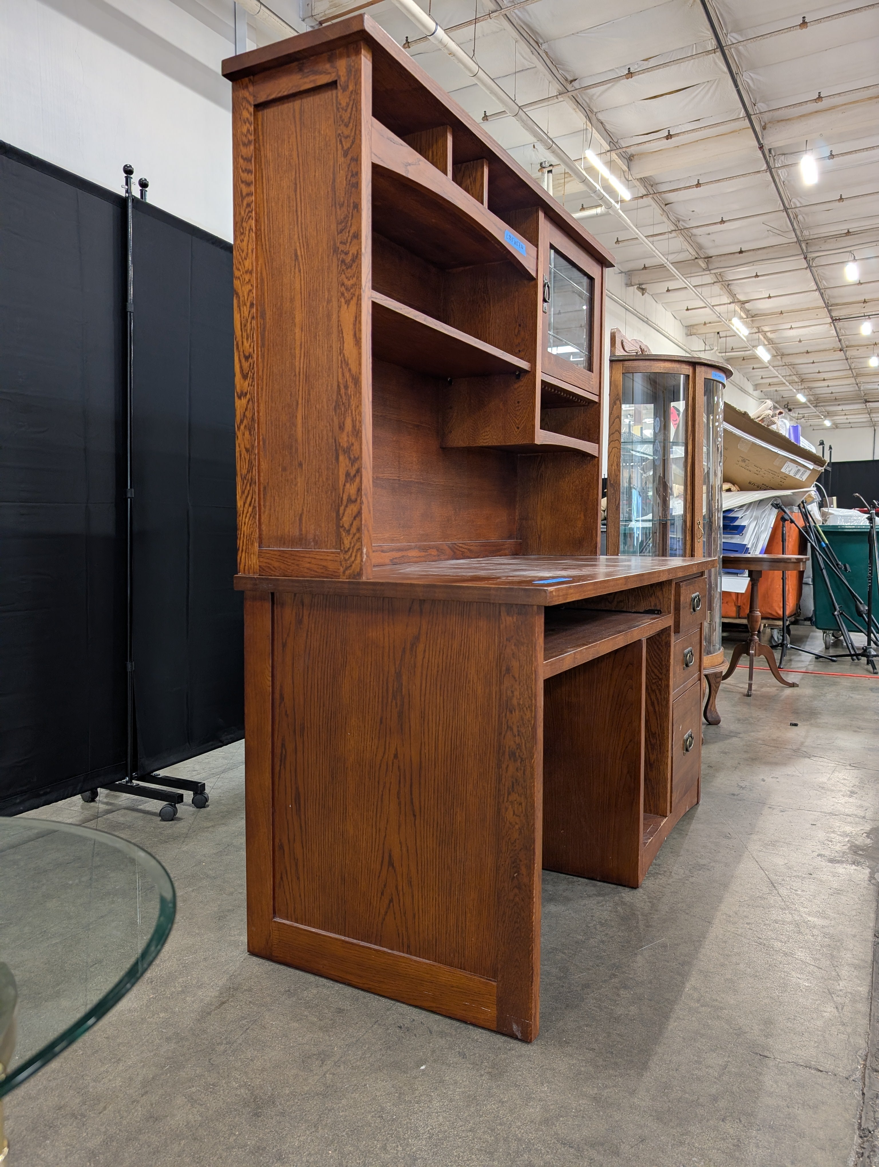 Classic Tradewins Brown Wooden Desk with Hutch