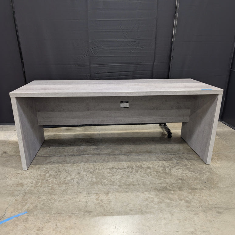 Modern Light Grey Concrete-Look TV Stand
