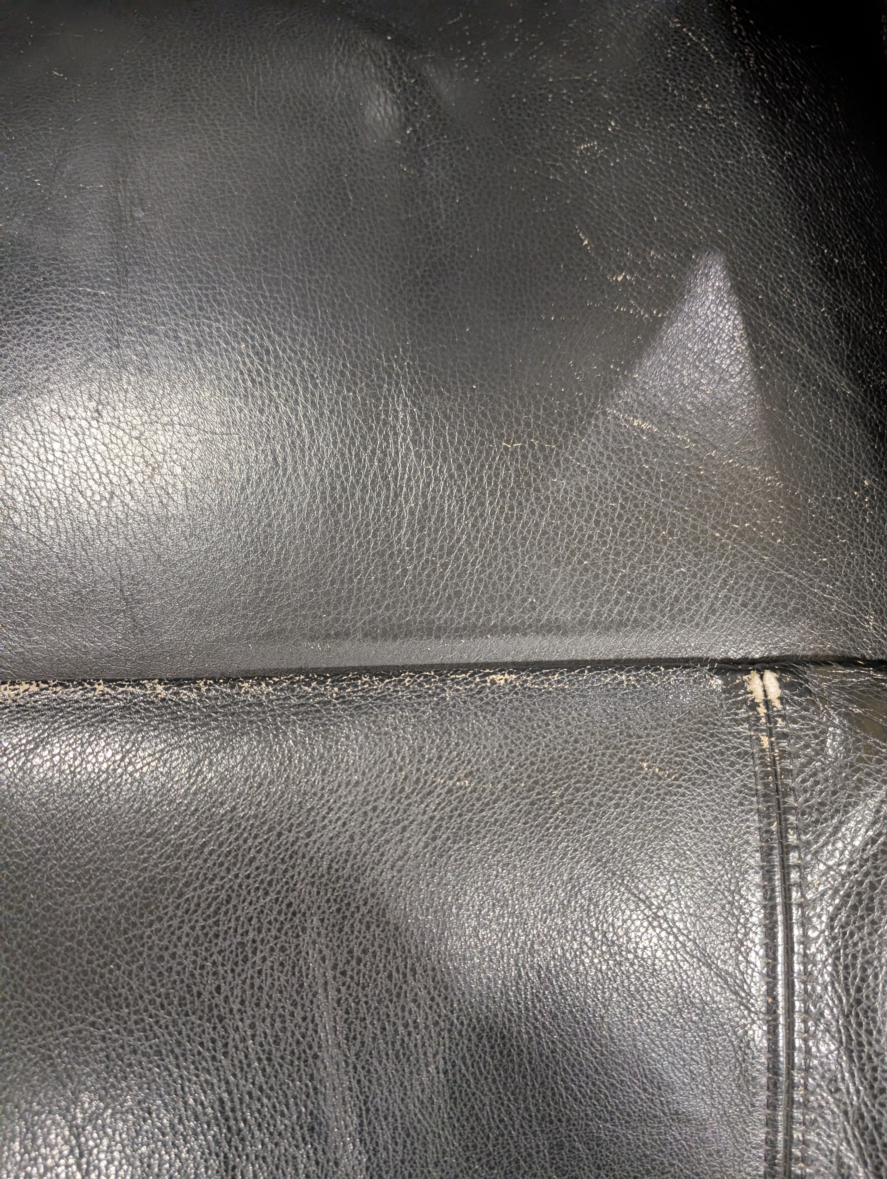 Comfortable Black Leather Recliner Armchair