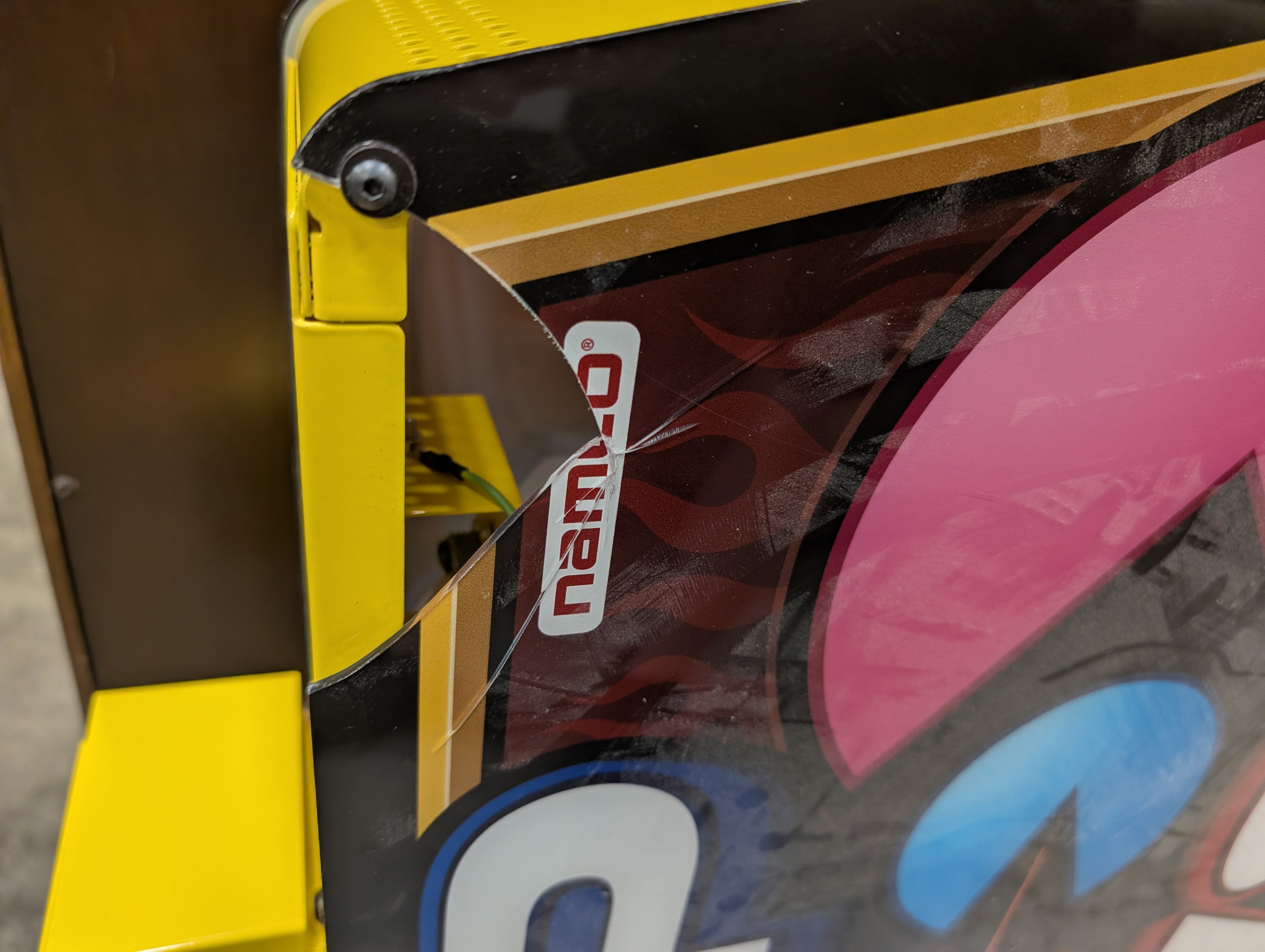 Namco Pac-Man Battle Royale Arcade Sign with Pole