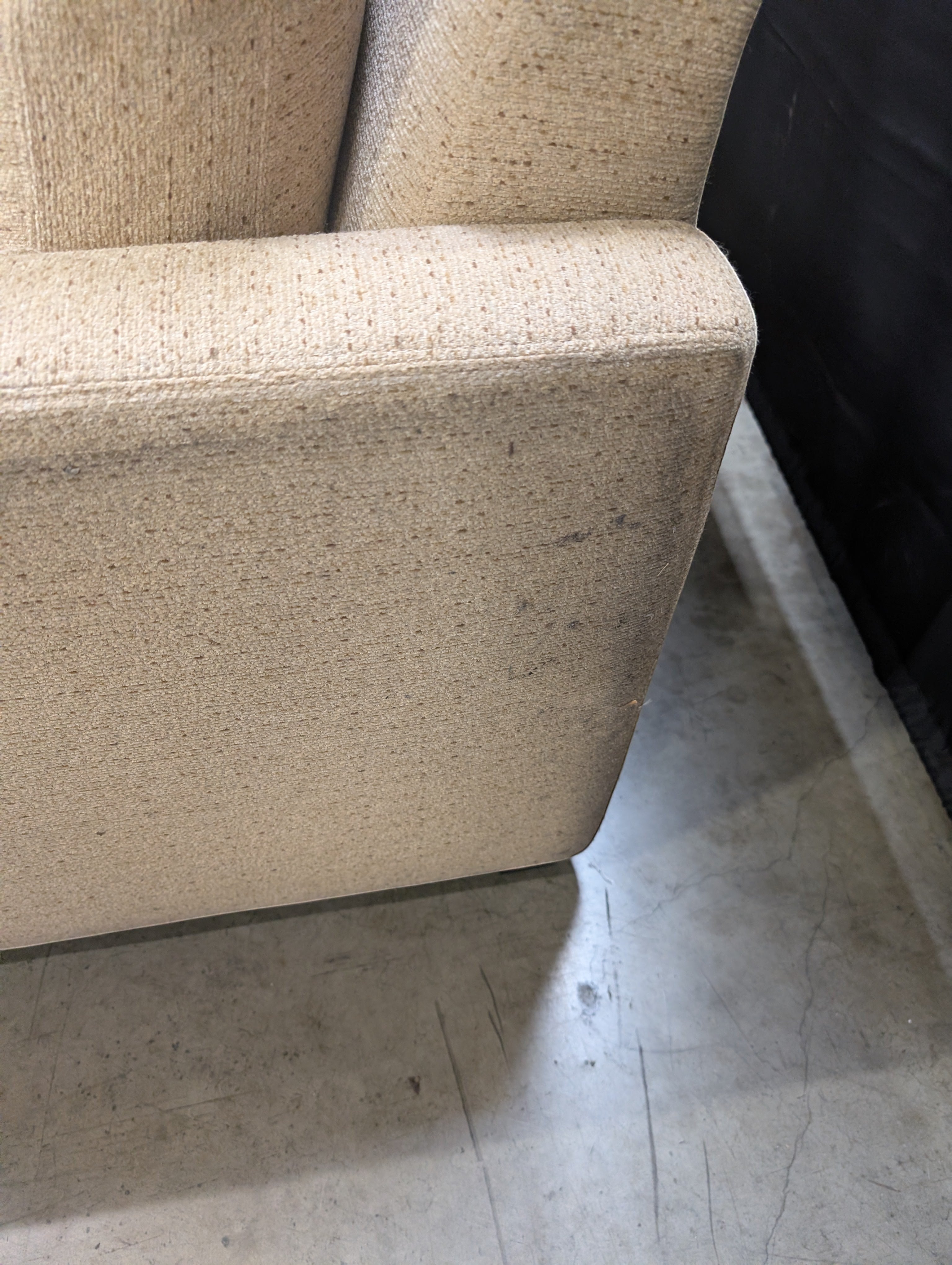 Used Textured Fabric Two-Seater Sofa