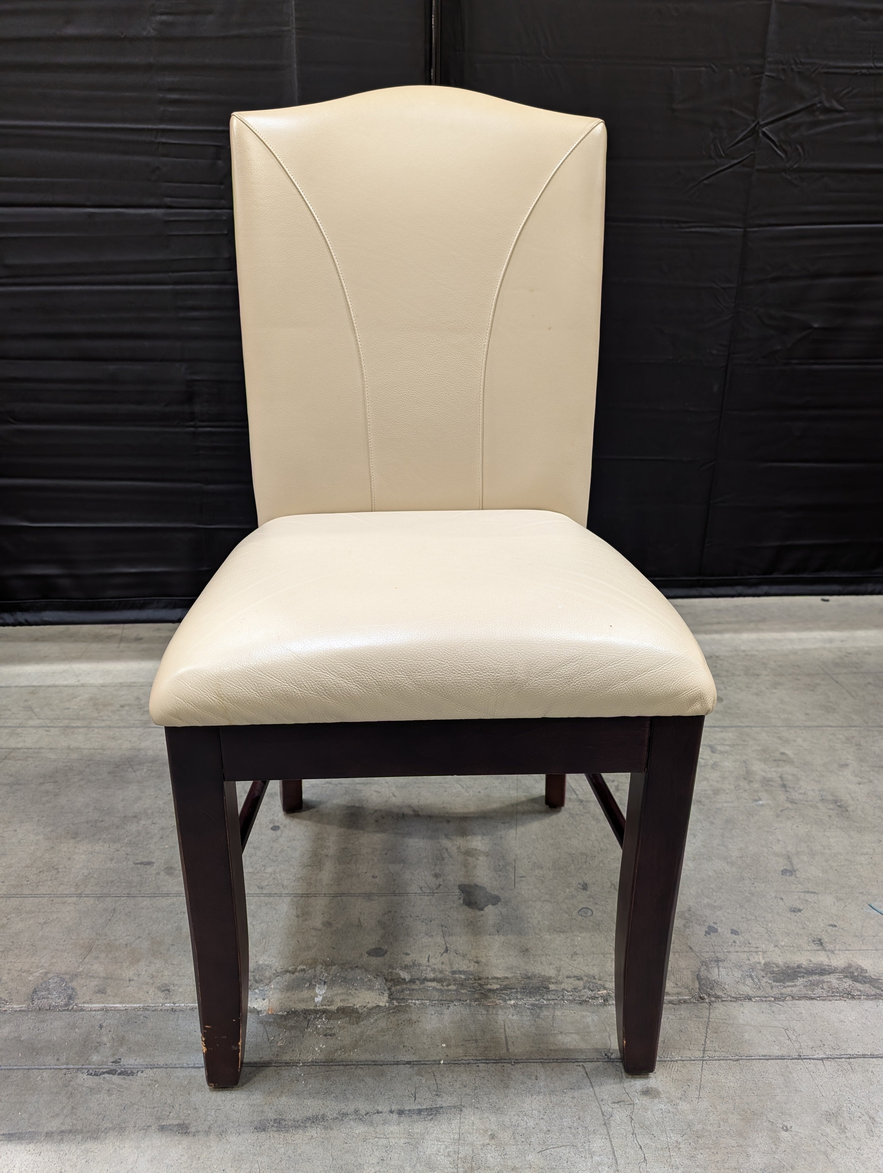 Contemporary Cream Upholstered Dining Chair