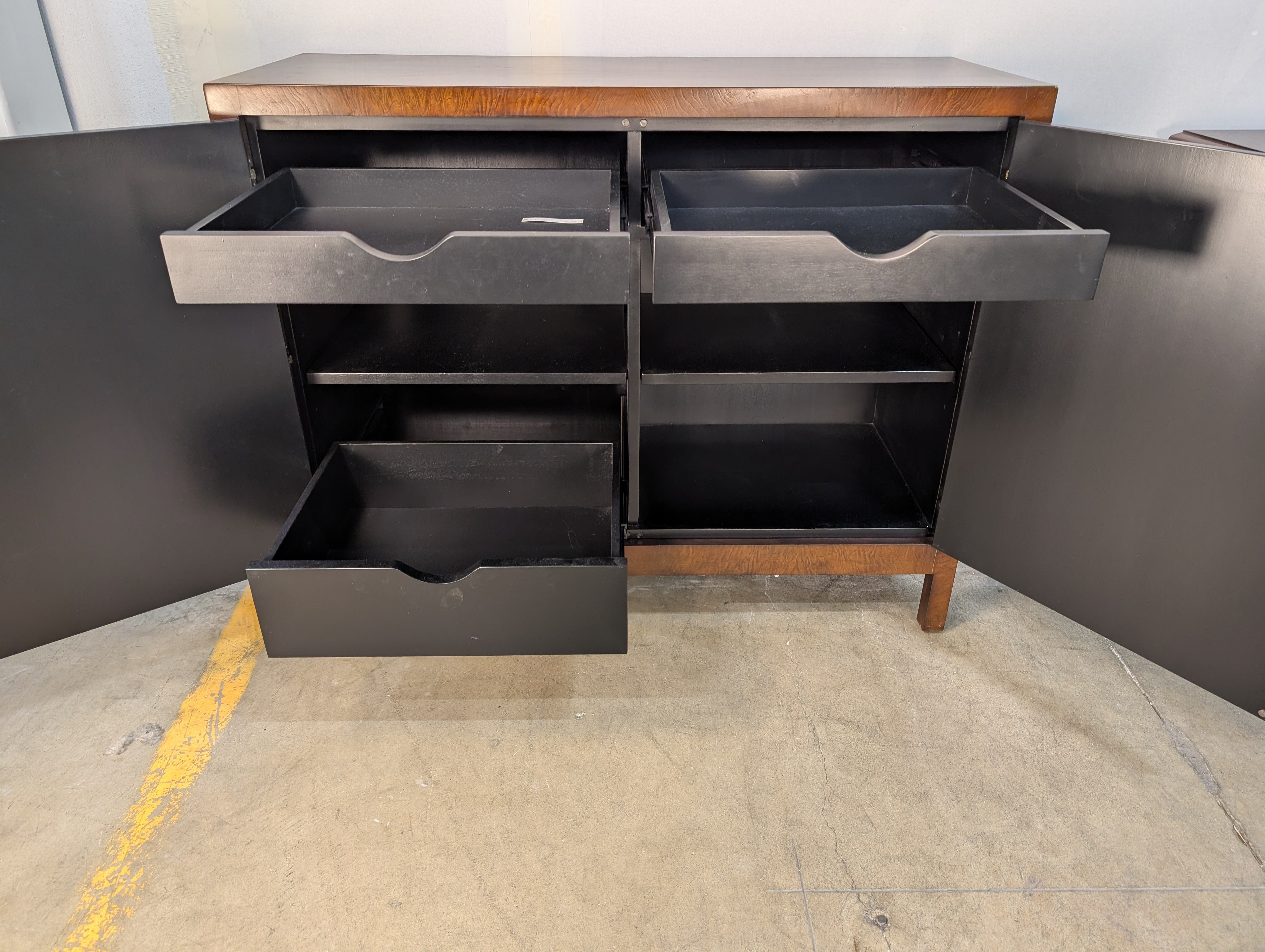 Contemporary Ballard Designs Two-Door Wood Storage Cabinet
