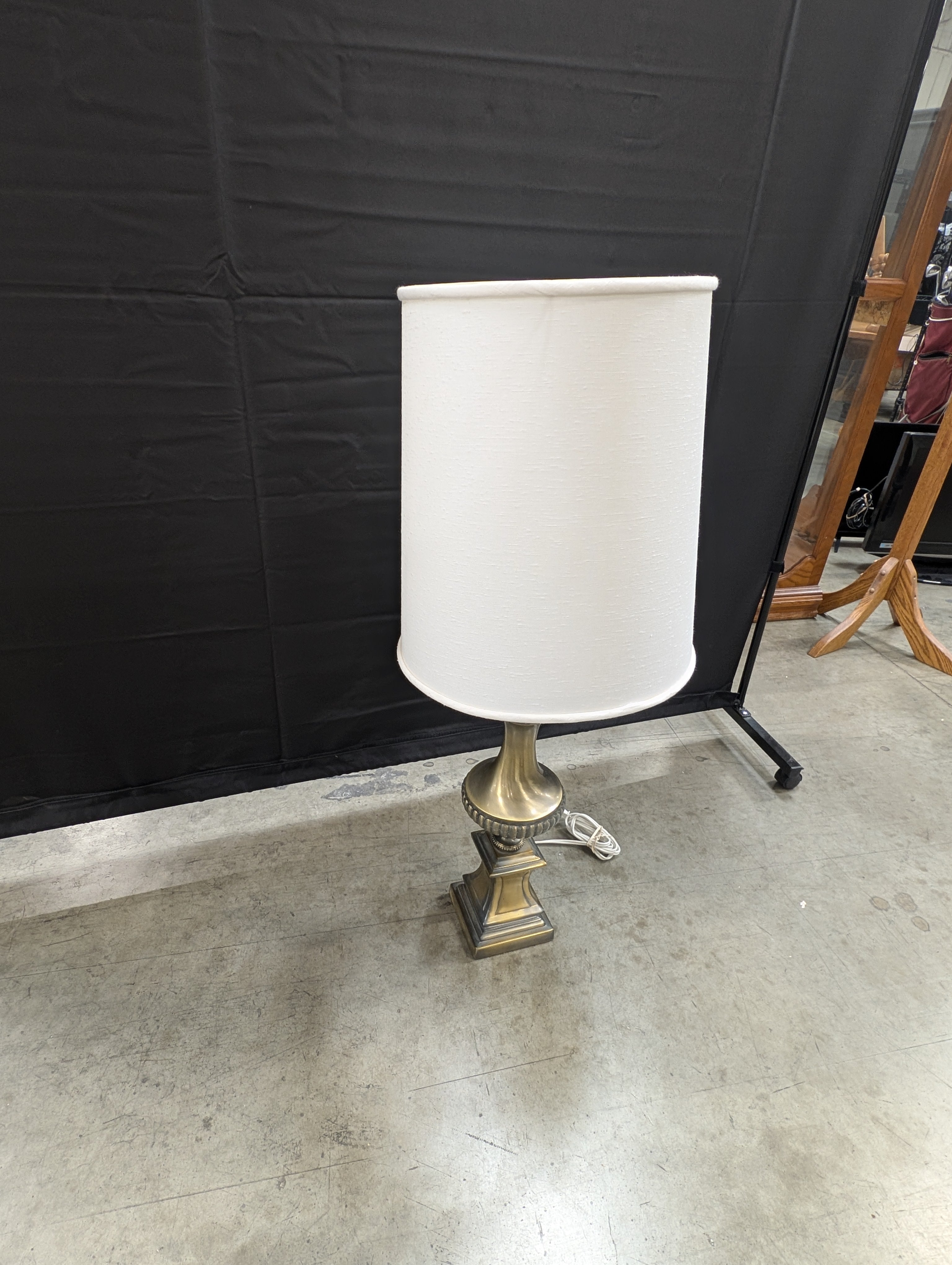 Hollywood Regency Brass Table Lamp
