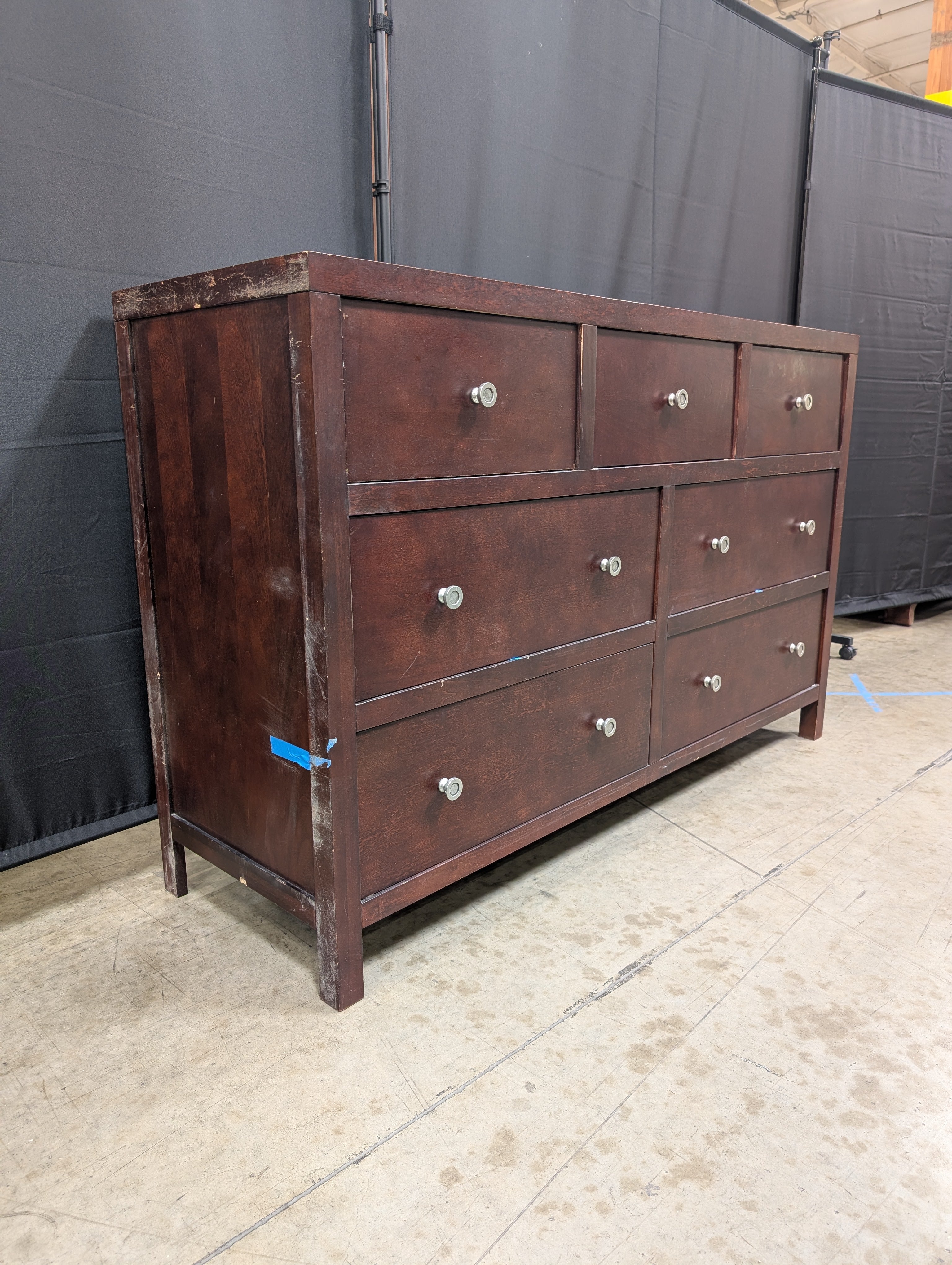 Zocalo furniture Espresso Seven-Drawer Chest of Drawers
