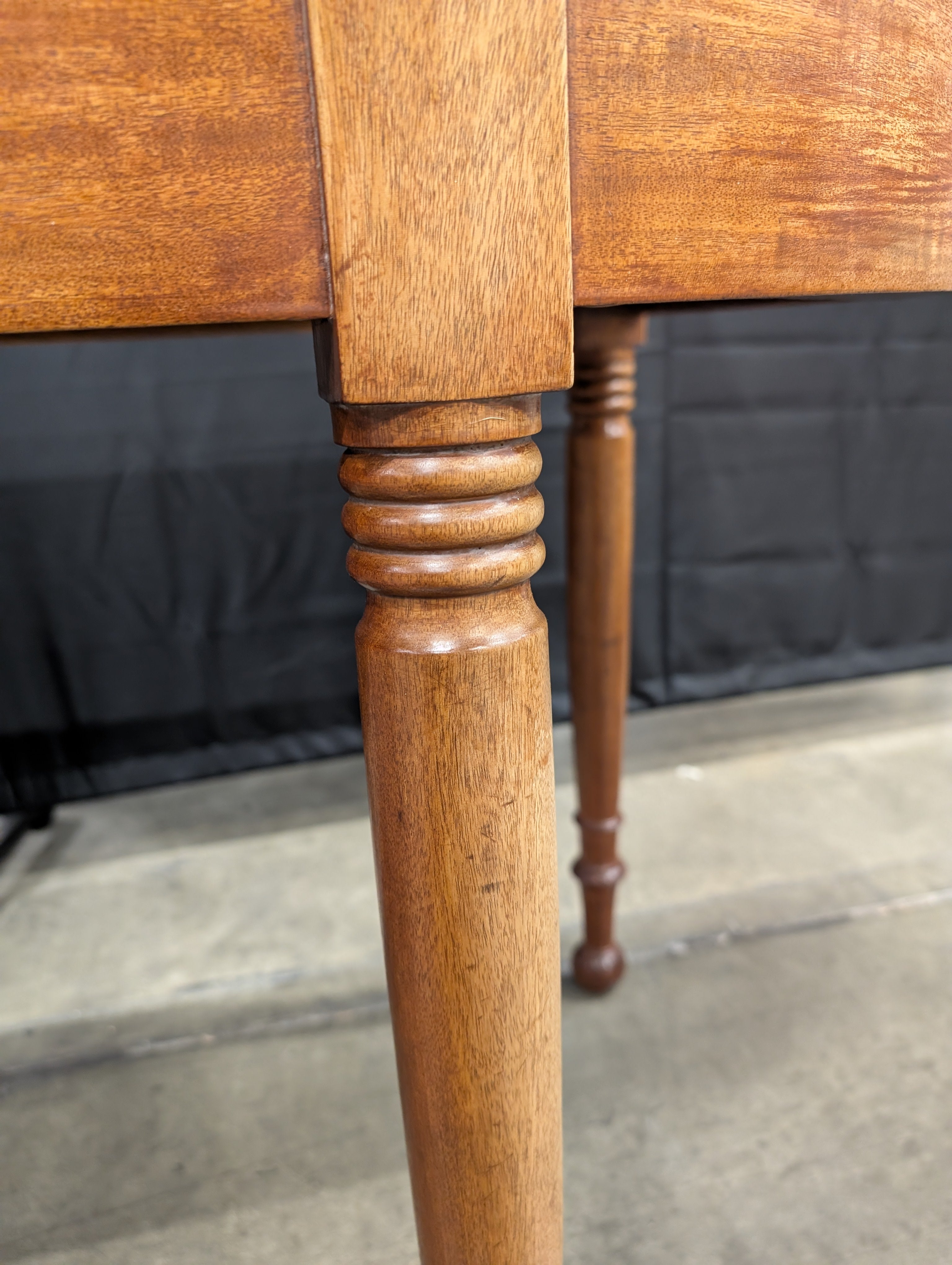 Vintage Wood console with Warm Reddish-Brown Finish
